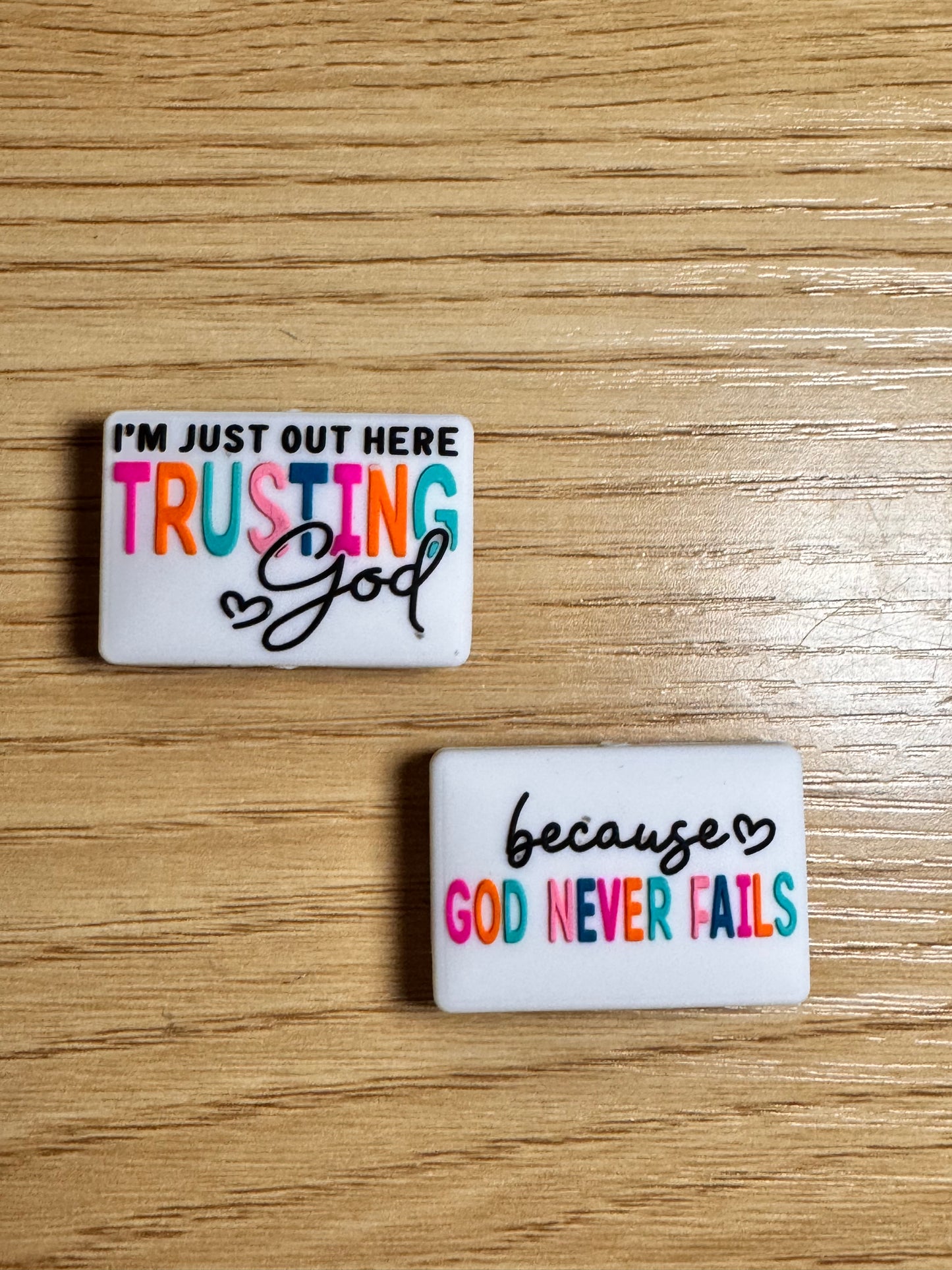 I am Out Here Trusting God Silicone Focal