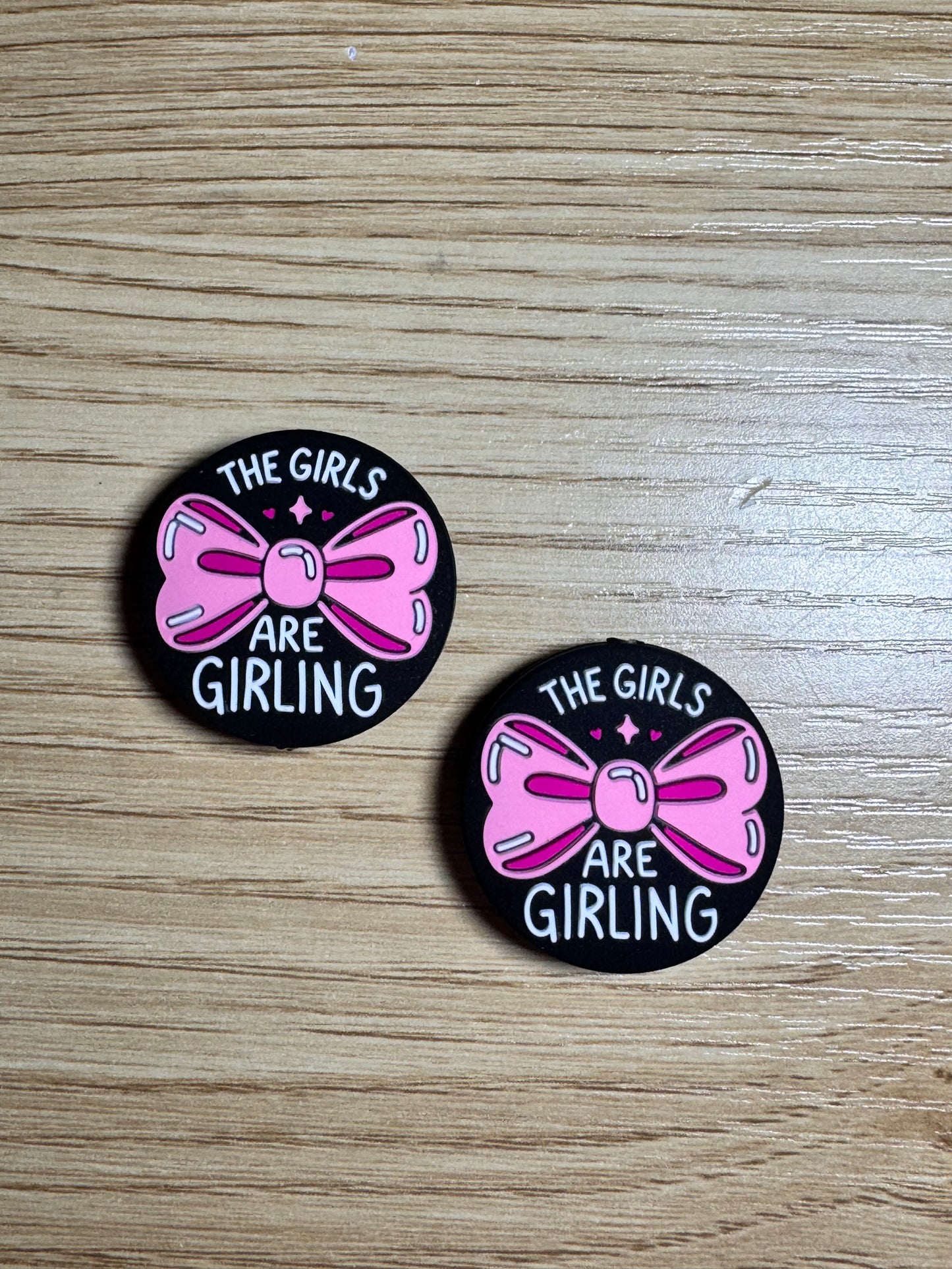 The Girls Are Girling Black Background Silicone Focal