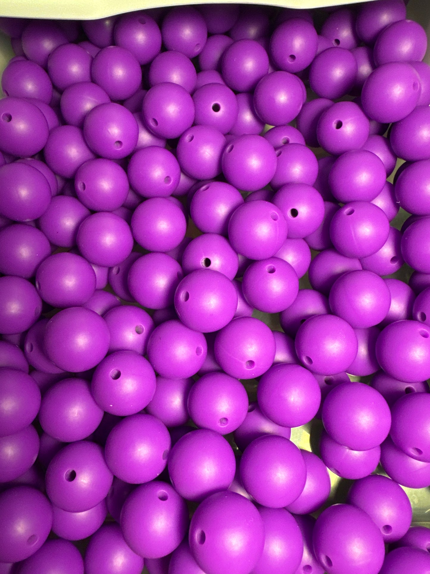 Galaxy Purple 15mm Solid Color Silicone Bead