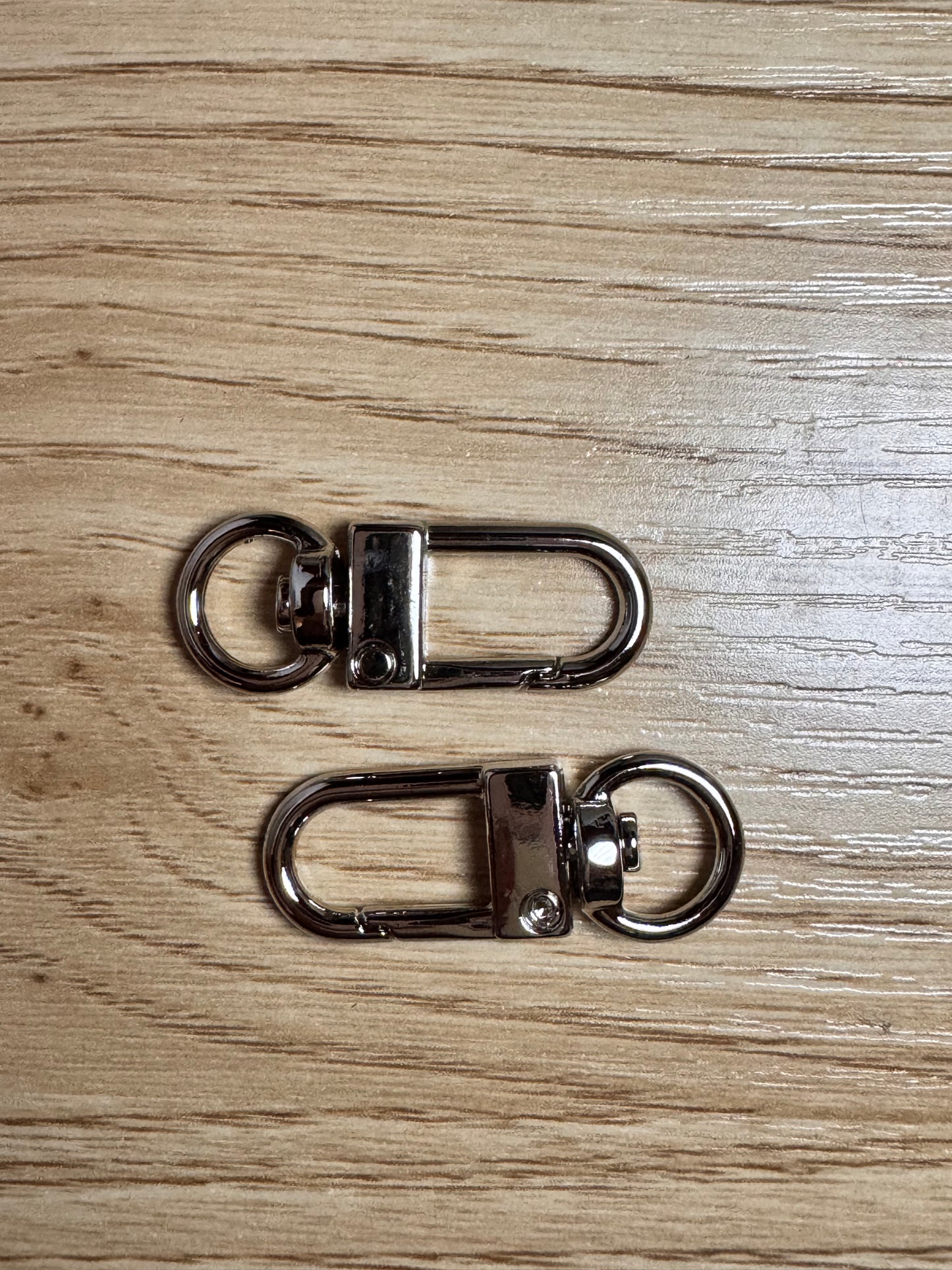 Silver Swivel Rounded Snap Clasps (pair of 2)