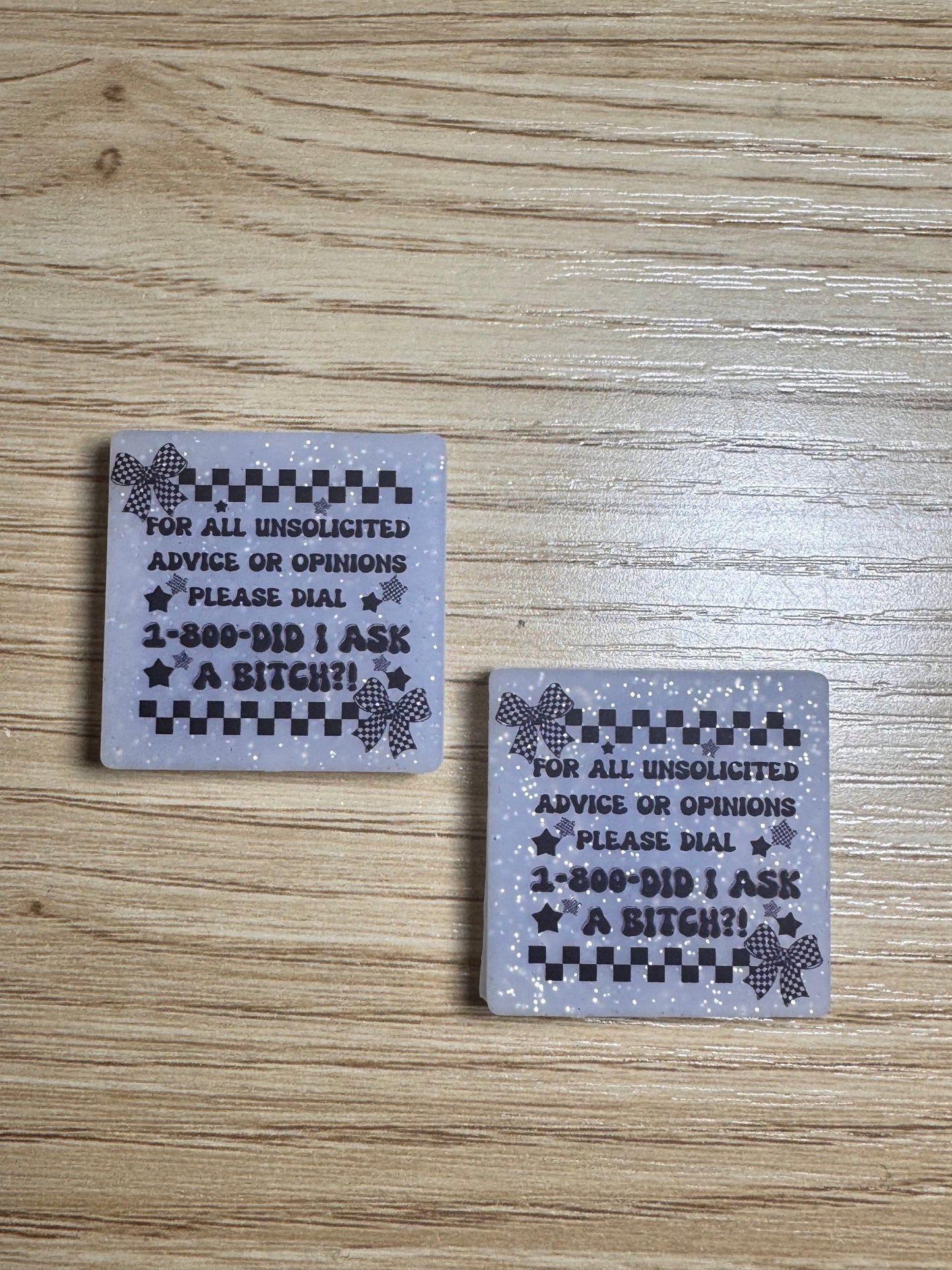 Unsolicited Advice Printed Silicone Focal