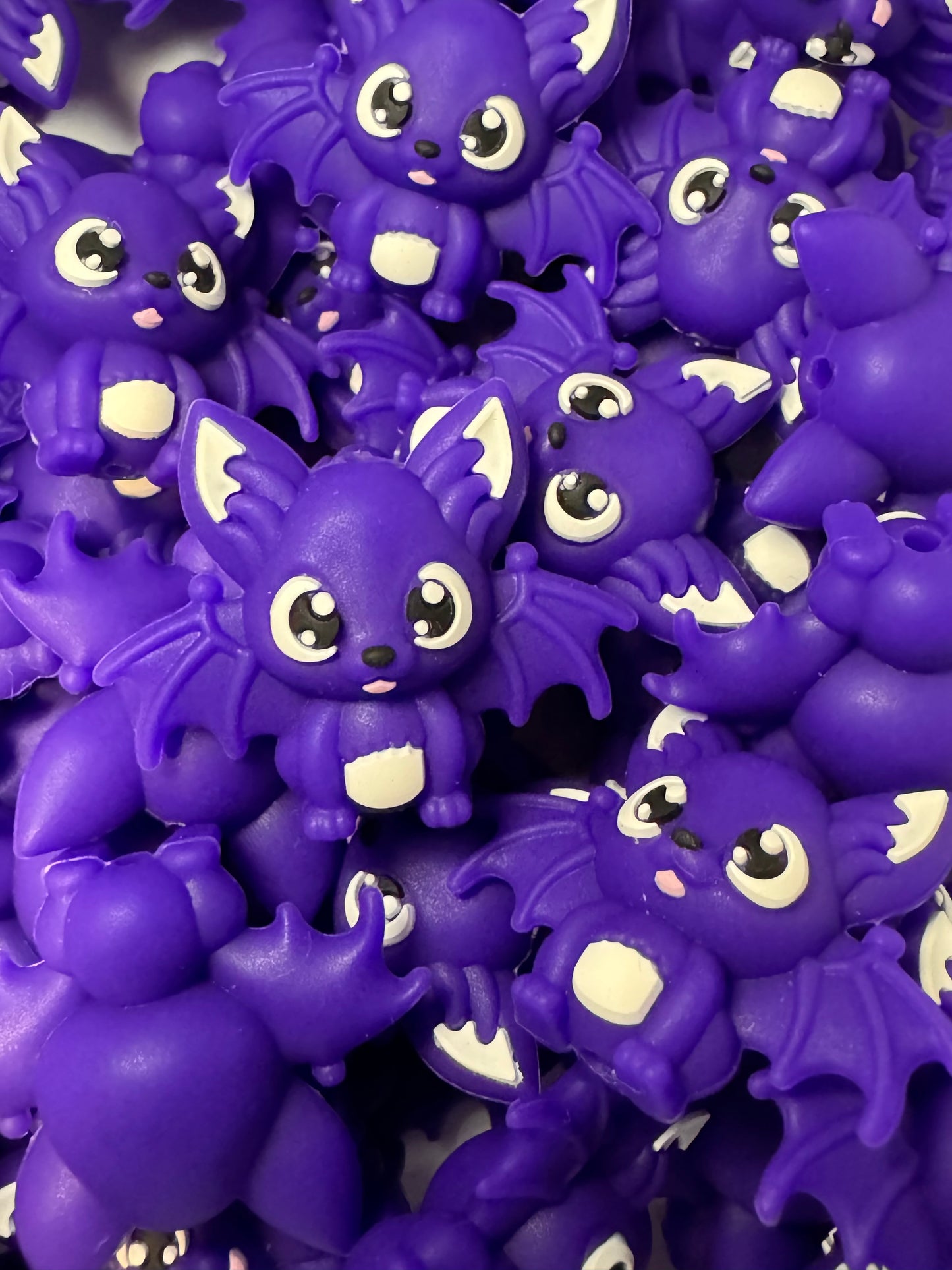 Purple 3D Bat Silicone Focal