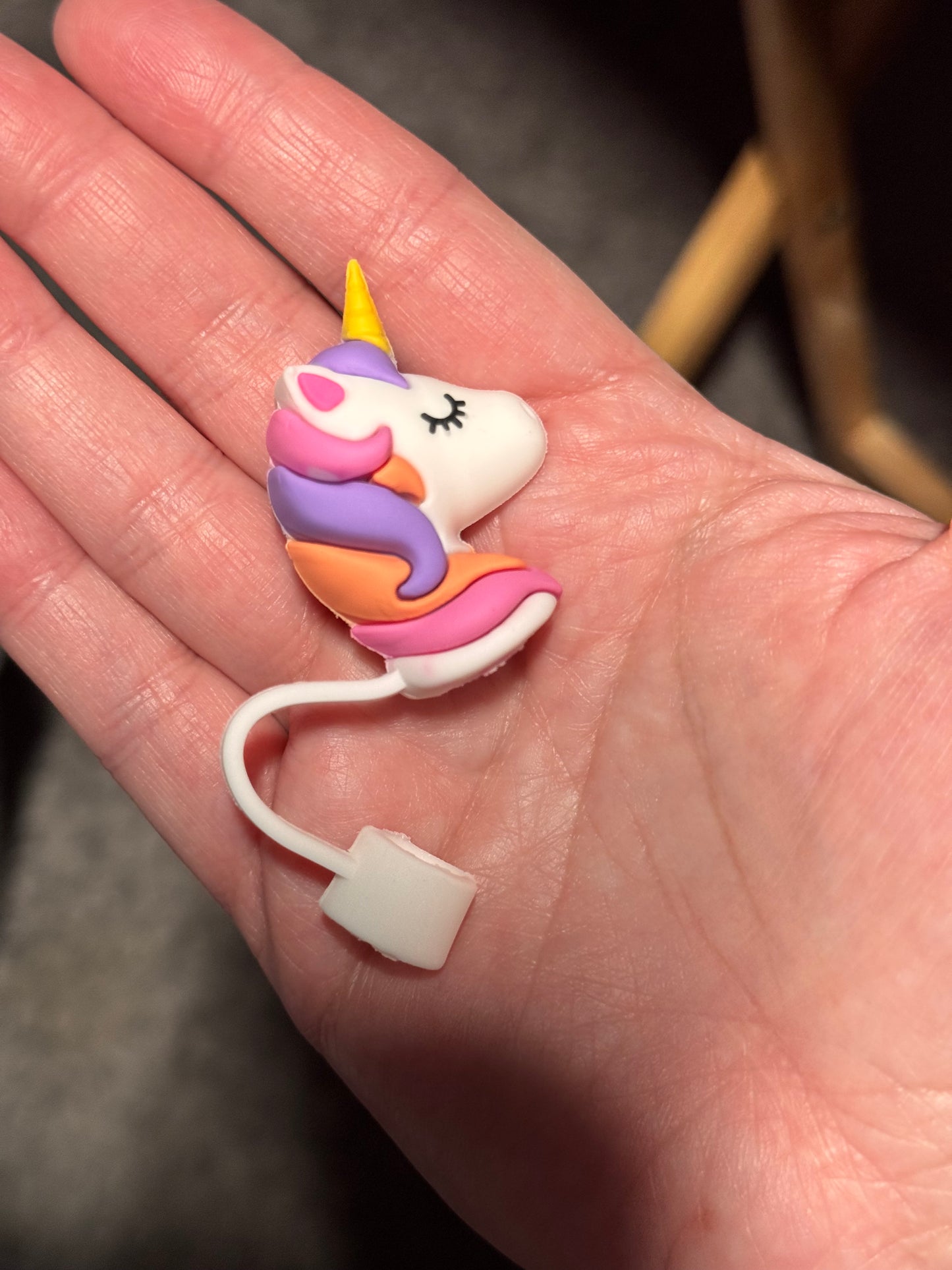 Unicorn 3D Straw Topper