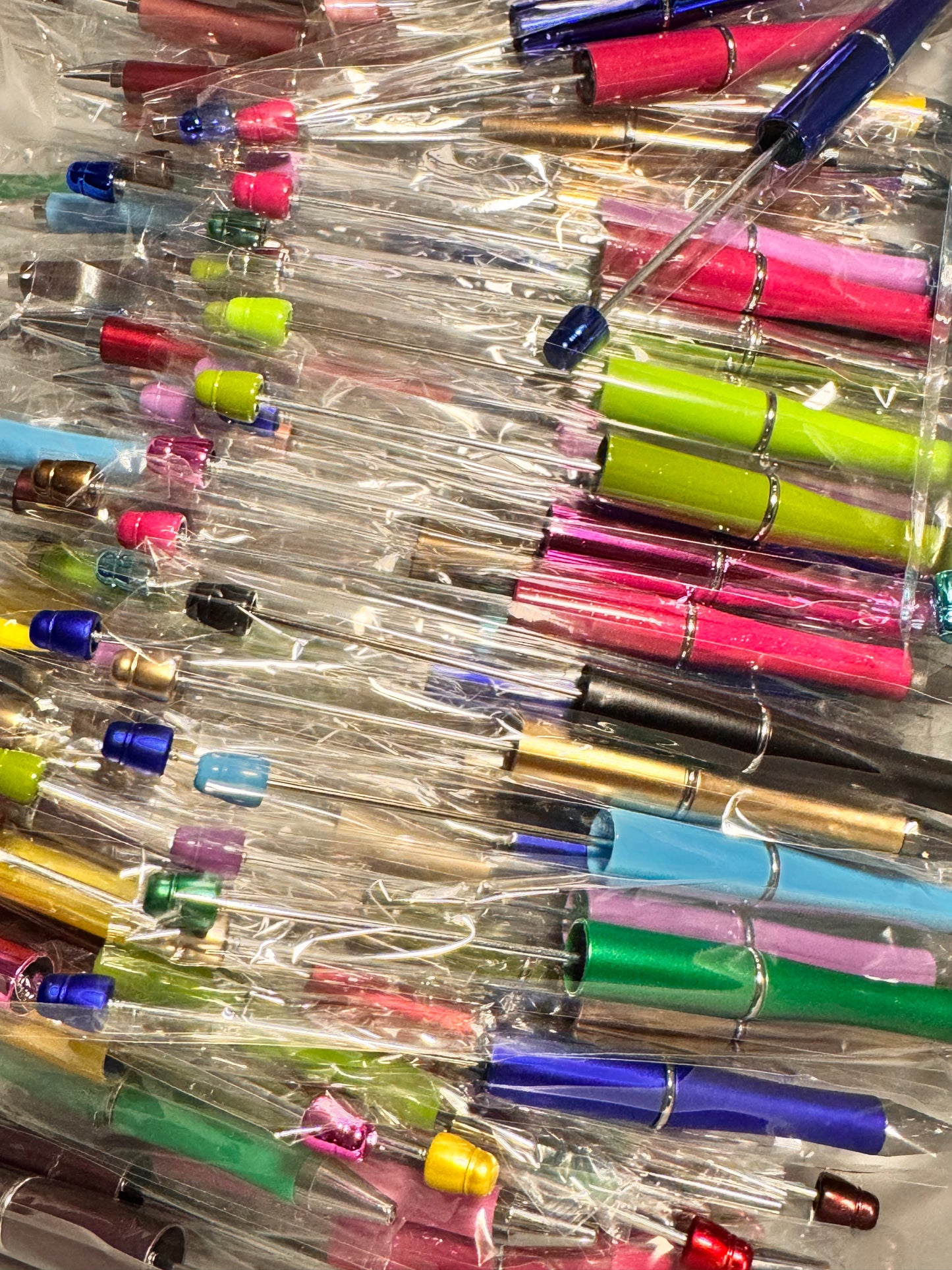 Beadable Plastic pen mix of 10