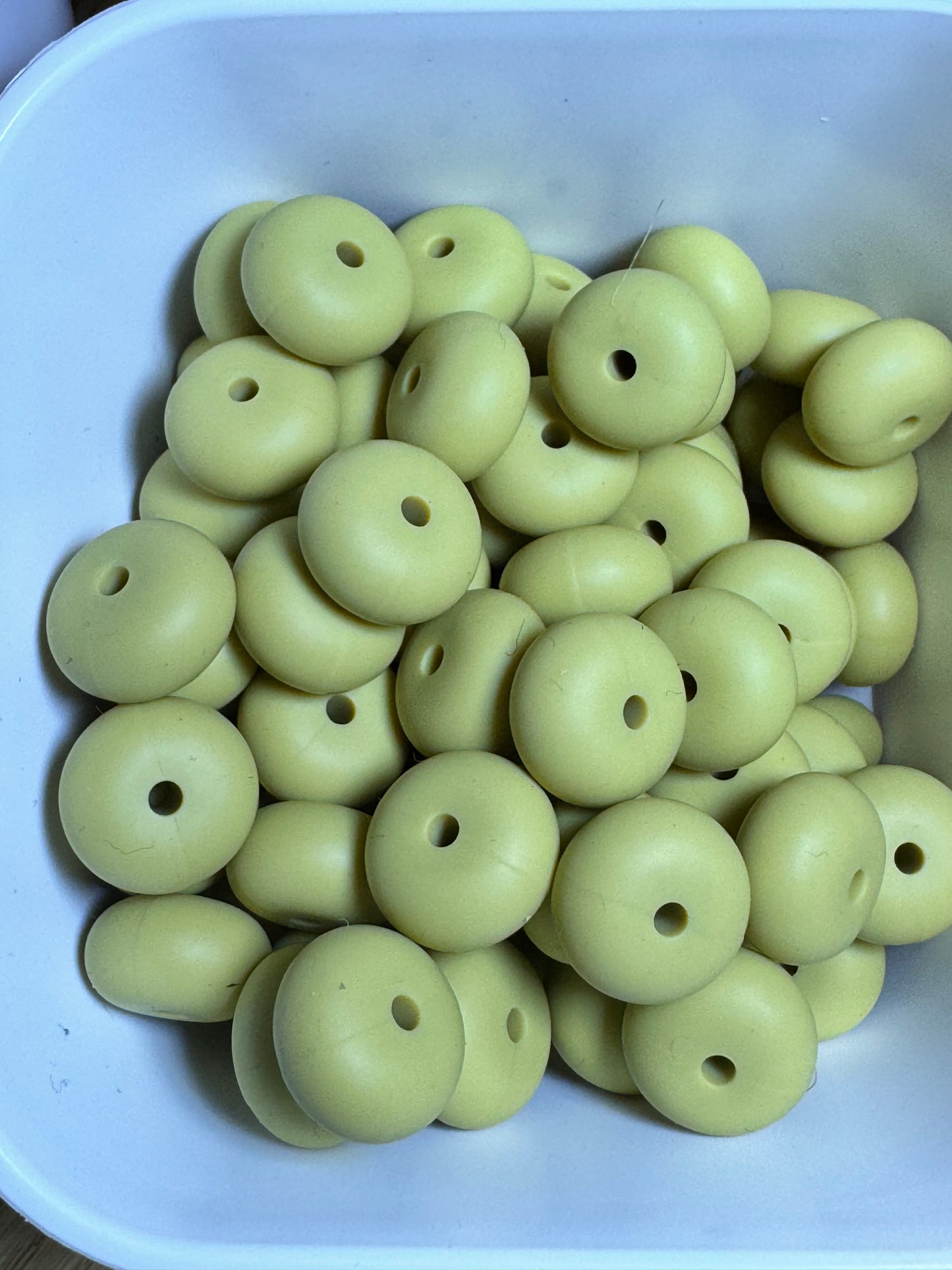 Turmeric 14mm Solid Color Abacus Silicone Bead