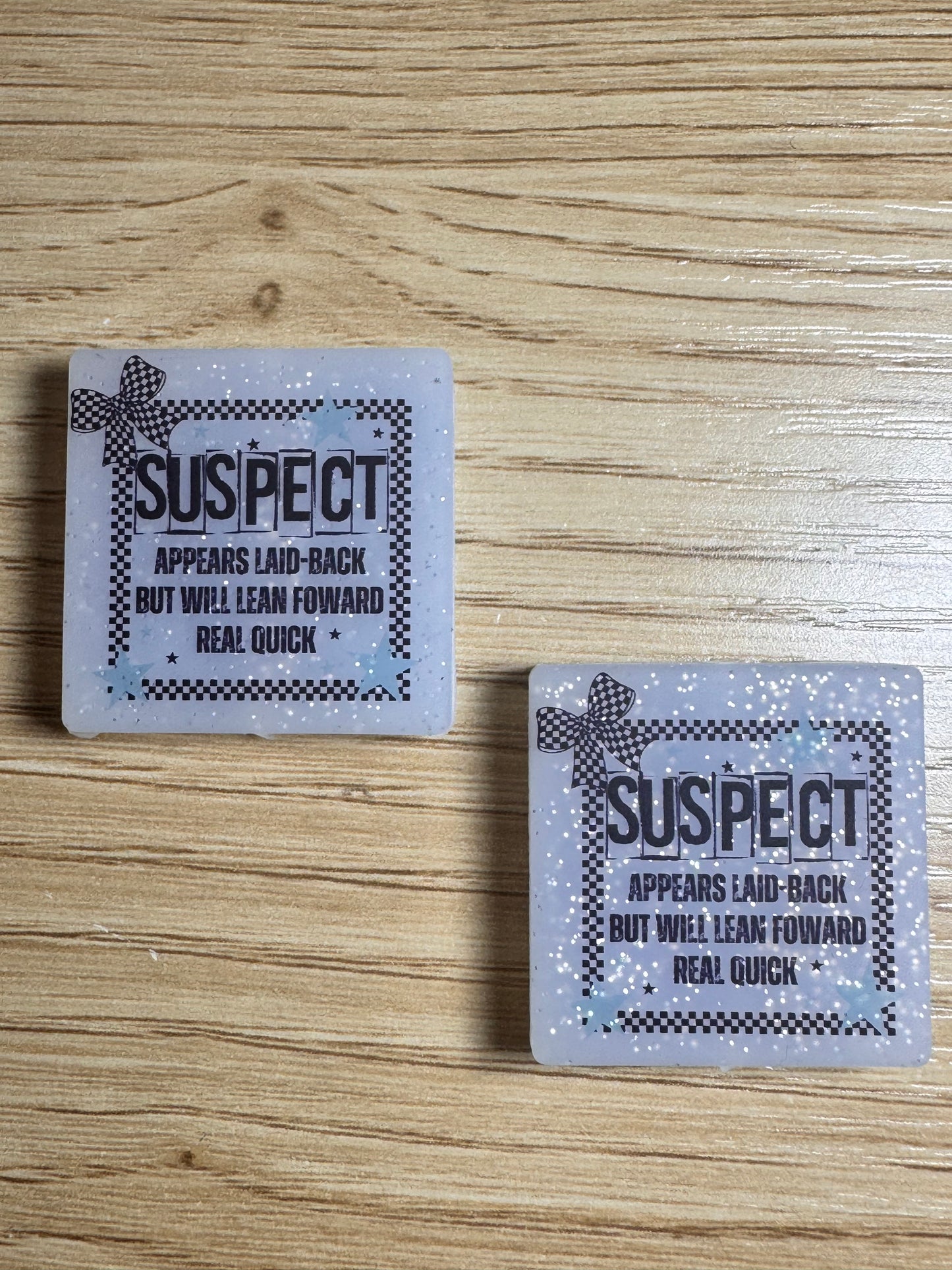 Suspect Claims to be Laid Back Printed Silicone Focal