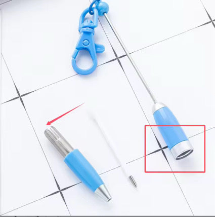 Small Swivel Clasp Beadable Bar Lanyard Metal Keychain Pens