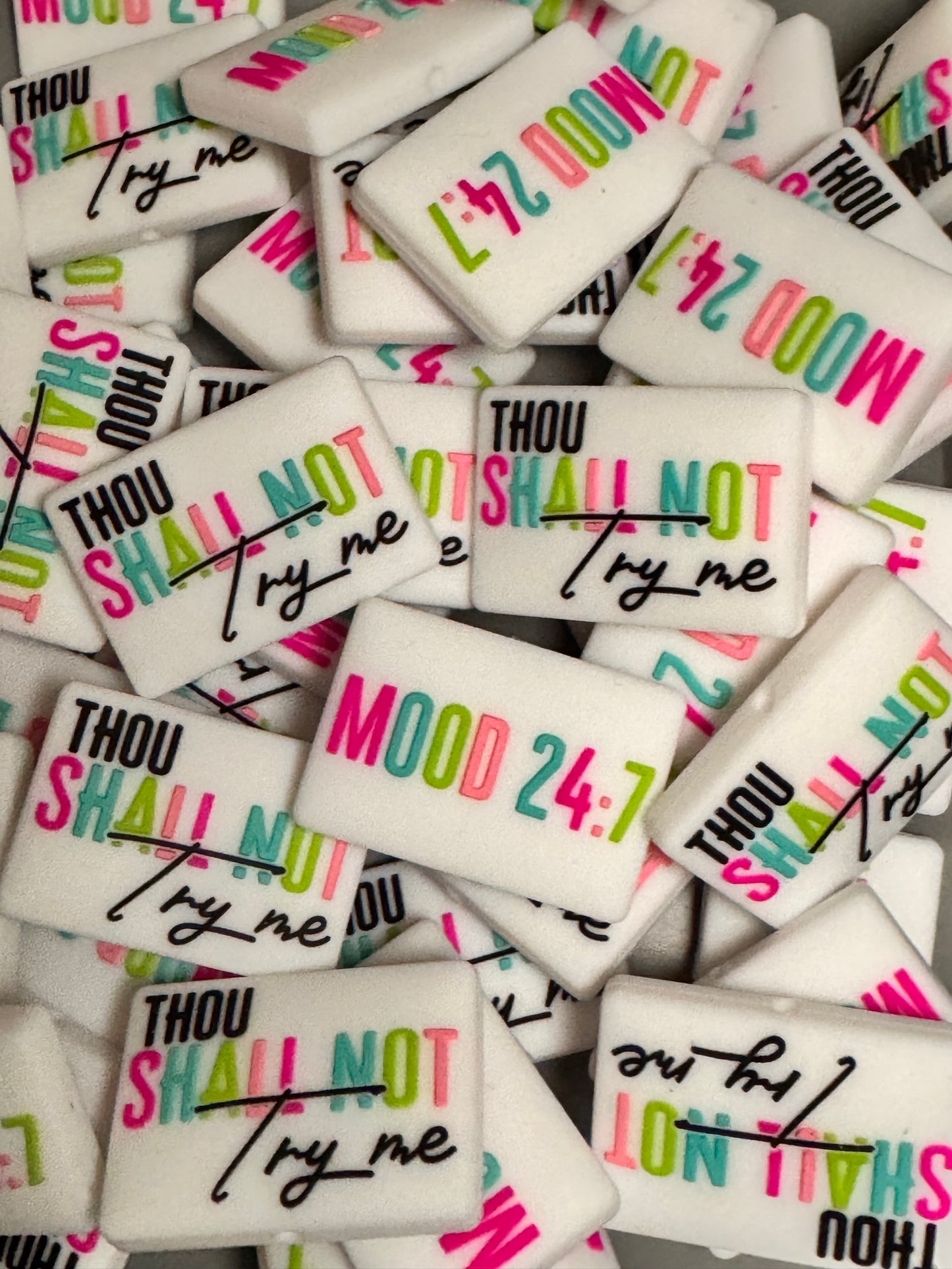 Thou Shall Not Try Me Silicone Focal