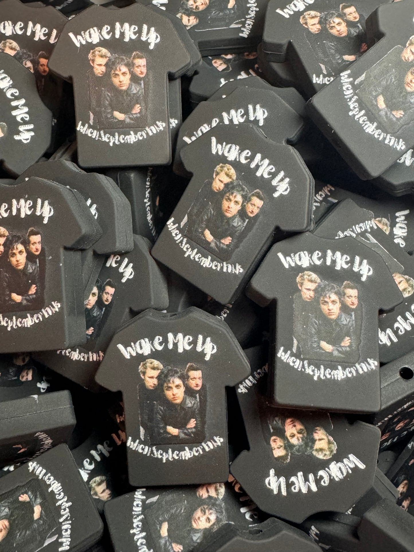 Wake Me Up TShirt Printed Silicone Focal