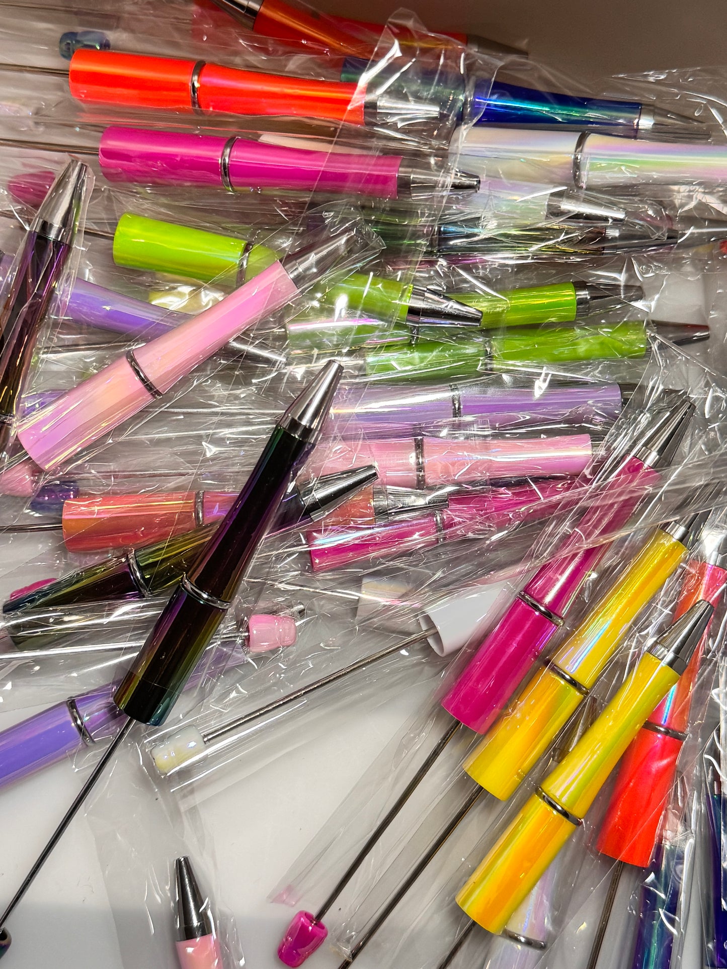 Opal Plastic Beadable Pen Mix of 5