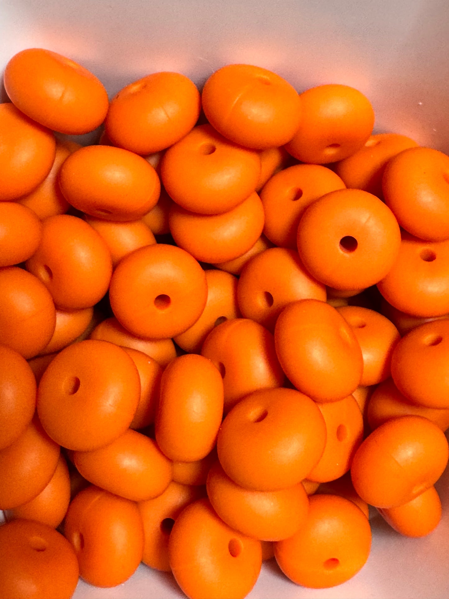 Burnt Orange 14mm Solid Color Abacus Silicone Bead