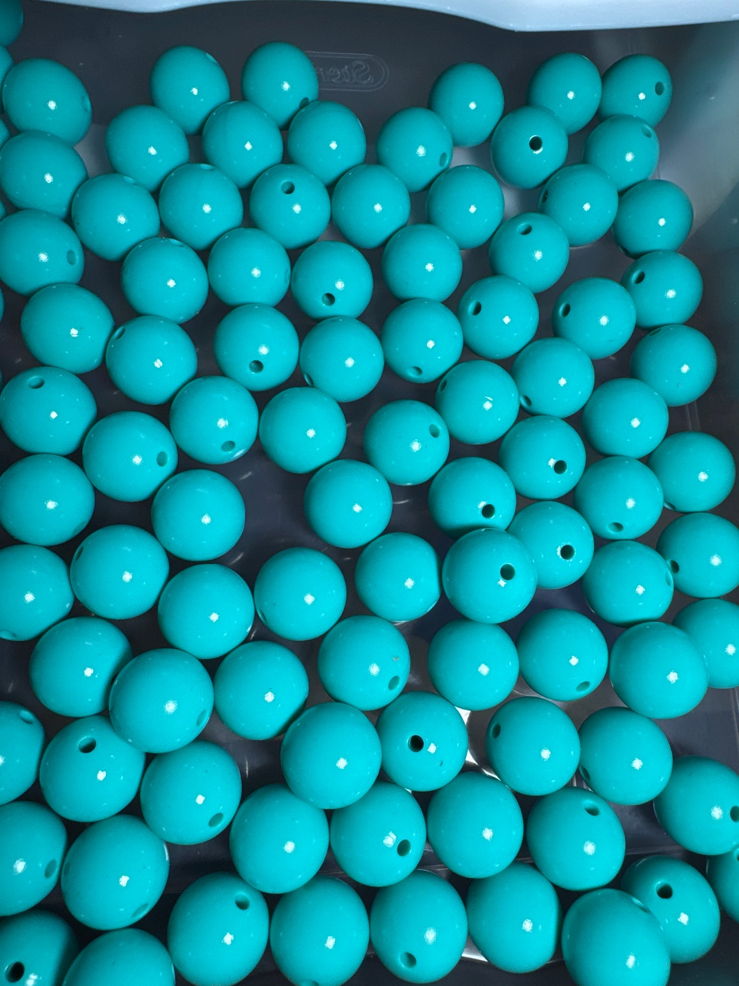 Turquoise 15mm Liquid Bead