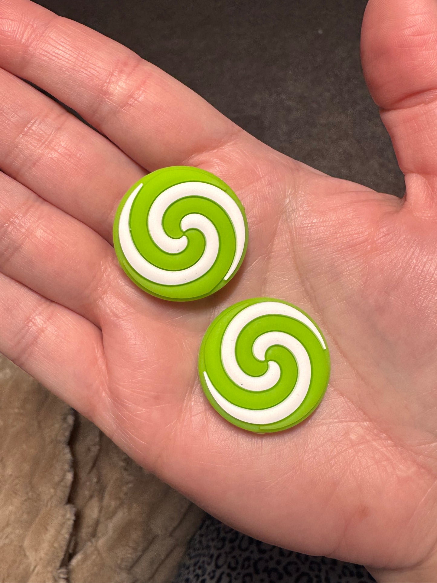 Green Swirl Candy Silicone Focal
