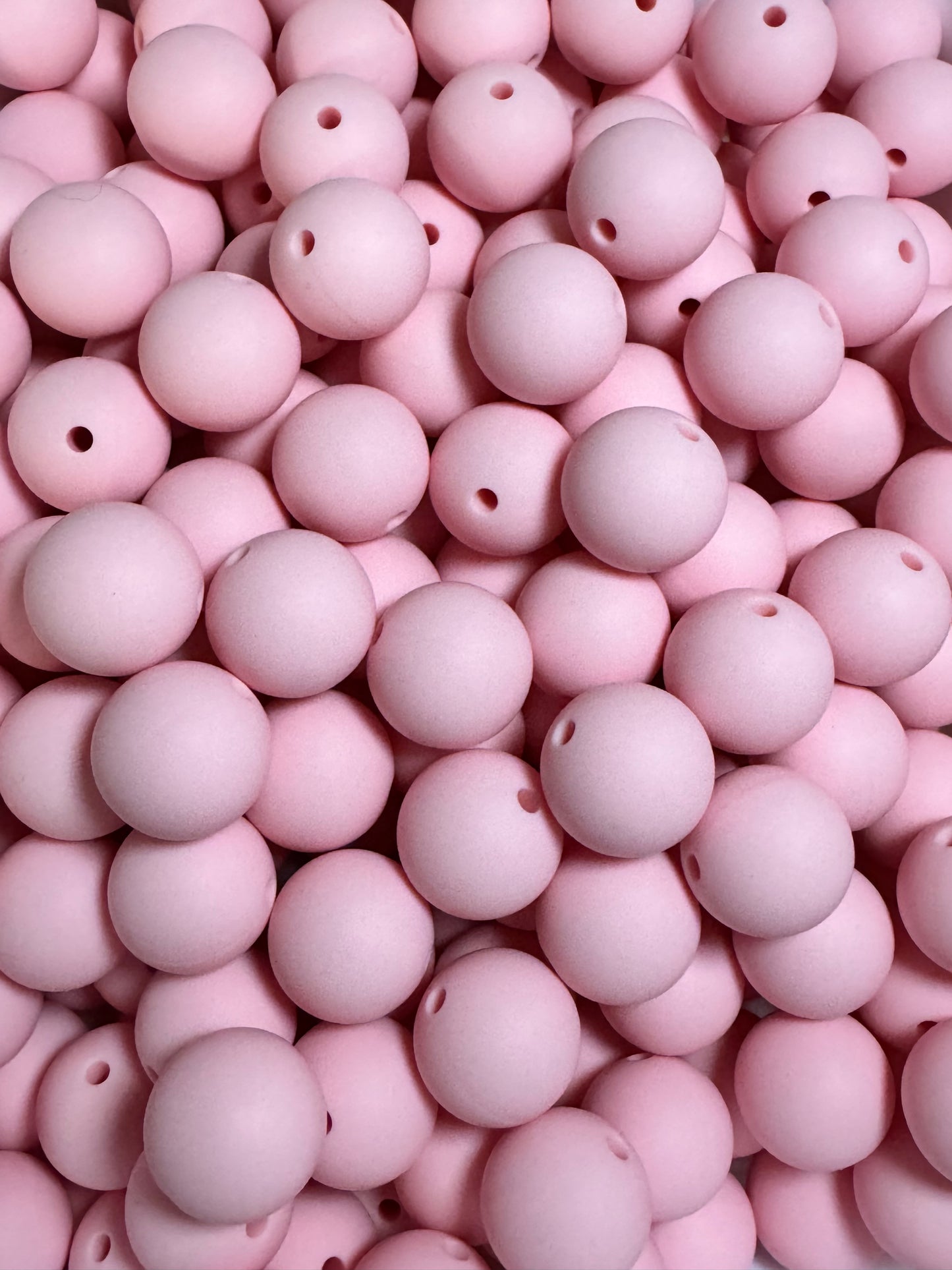 Soft Pink 15mm Solid Color Silicone Bead