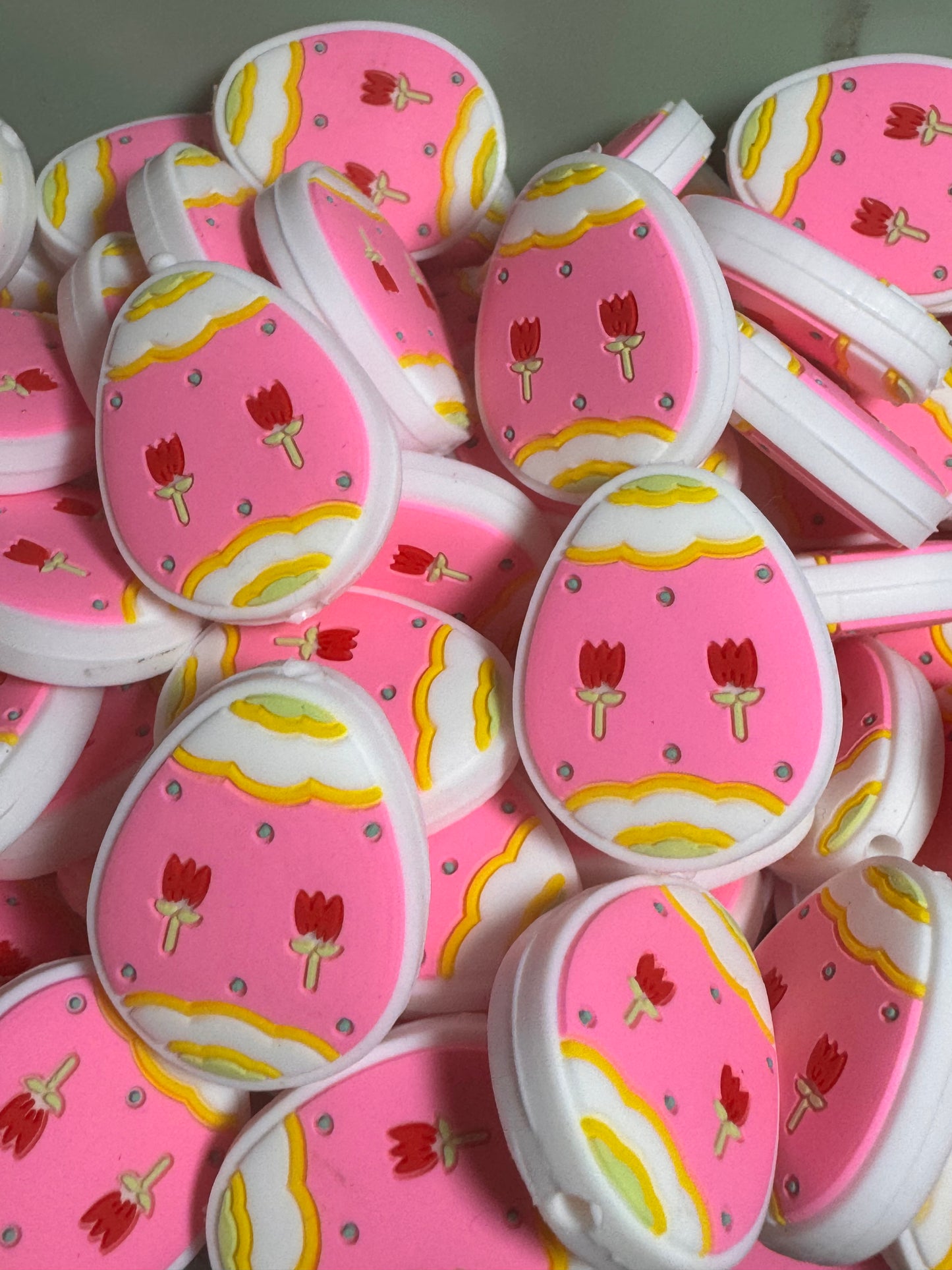 Painted Egg Silicone Focal