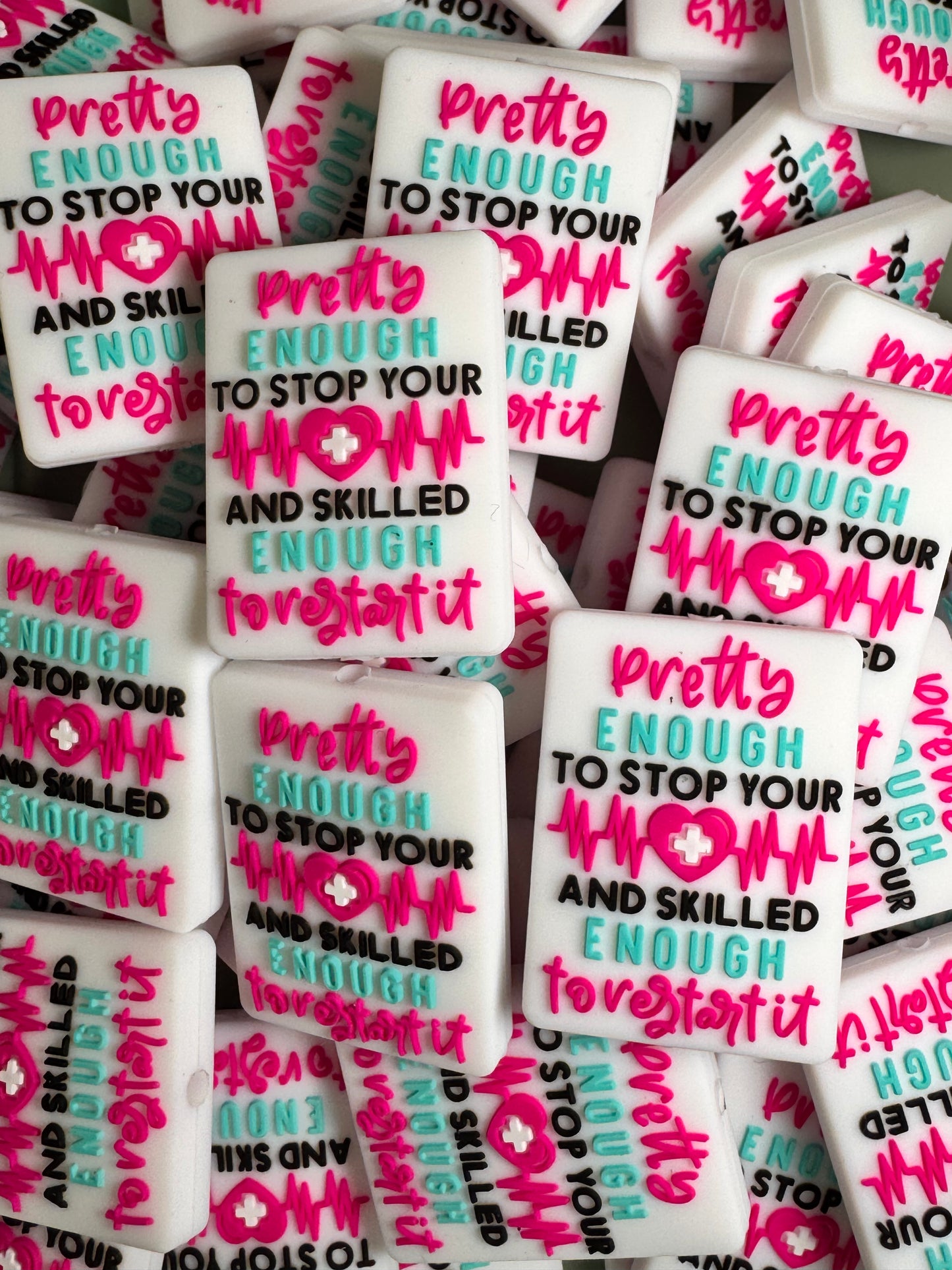 Pretty Enough to Stop Your Heart Silicone Focal