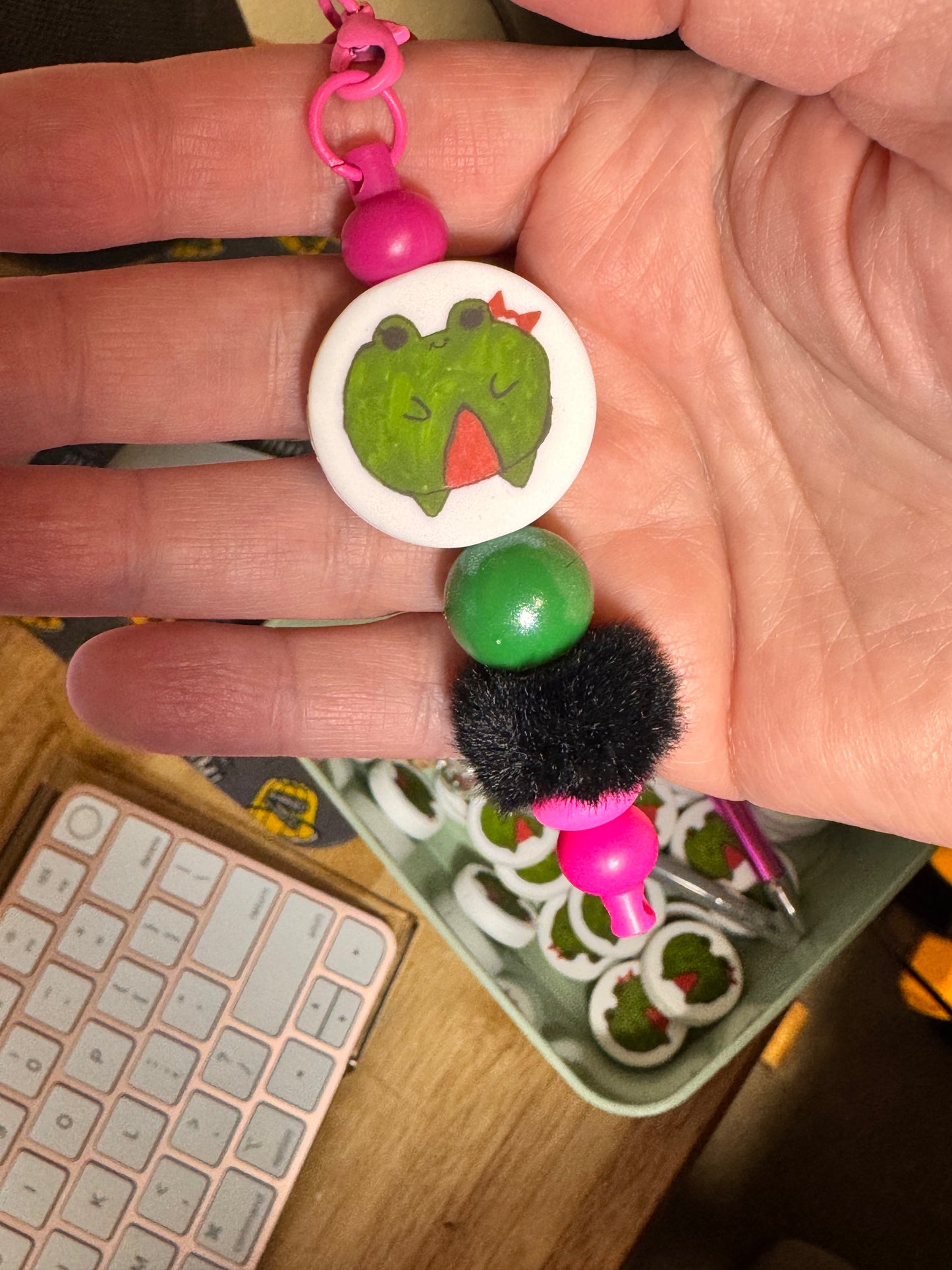 Lily the Frog by Aspyn Printed Silicone Focal