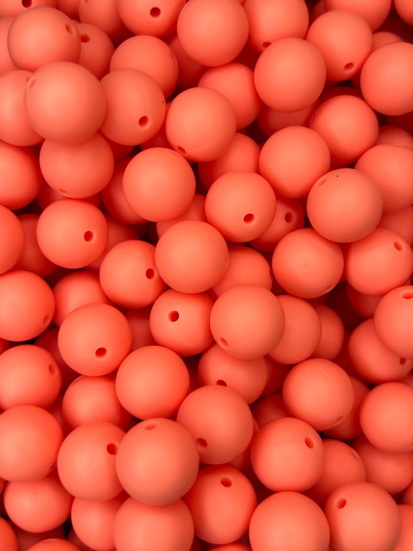 Rosie Pink 15mm Solid Color Silicone Bead