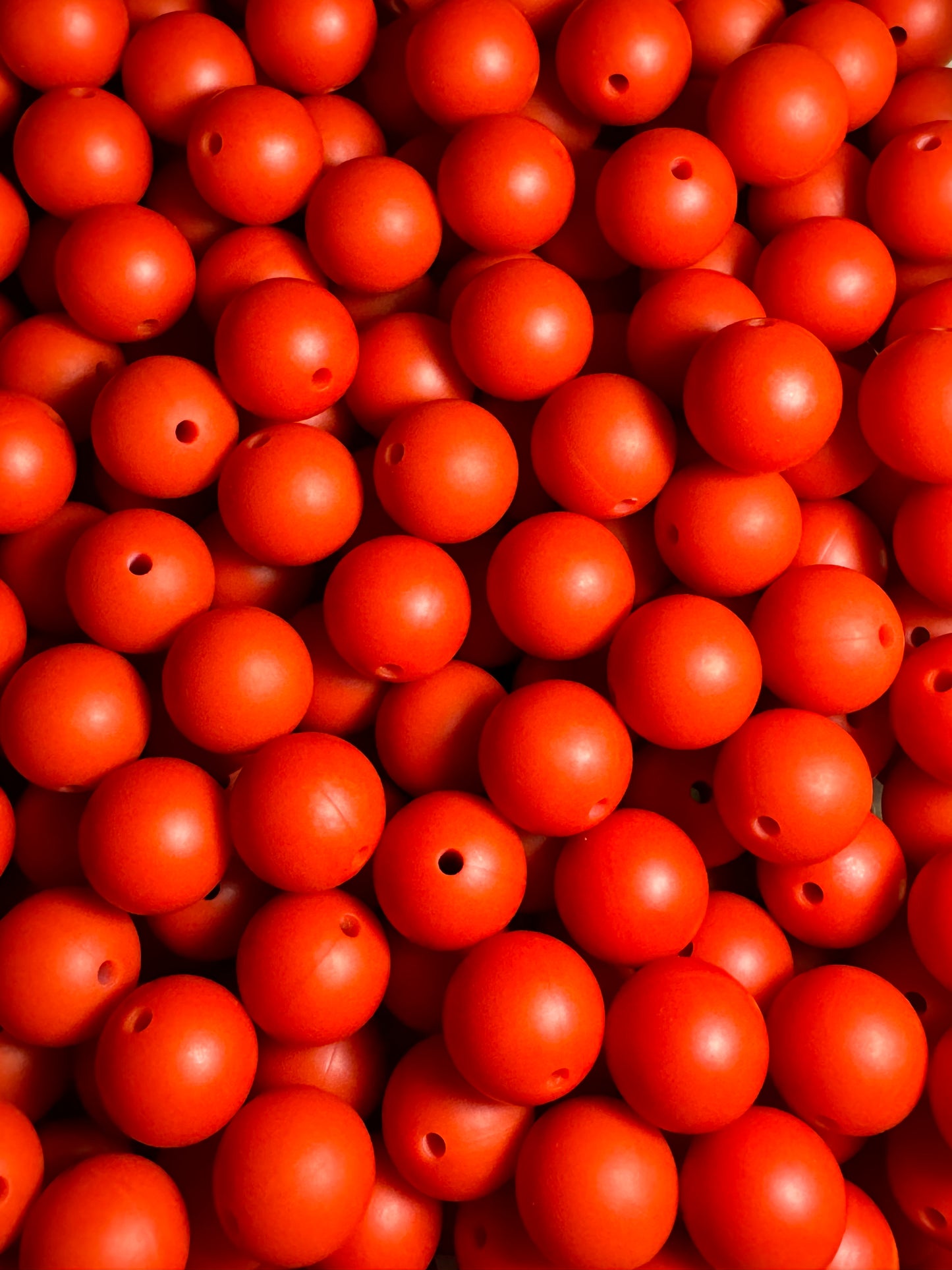 Candy Apple Red 15mm Solid Color Silicone Bead