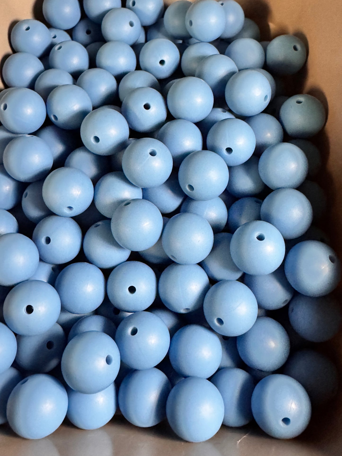 Blueberry 15mm Solid Color BeadSilicone Bead