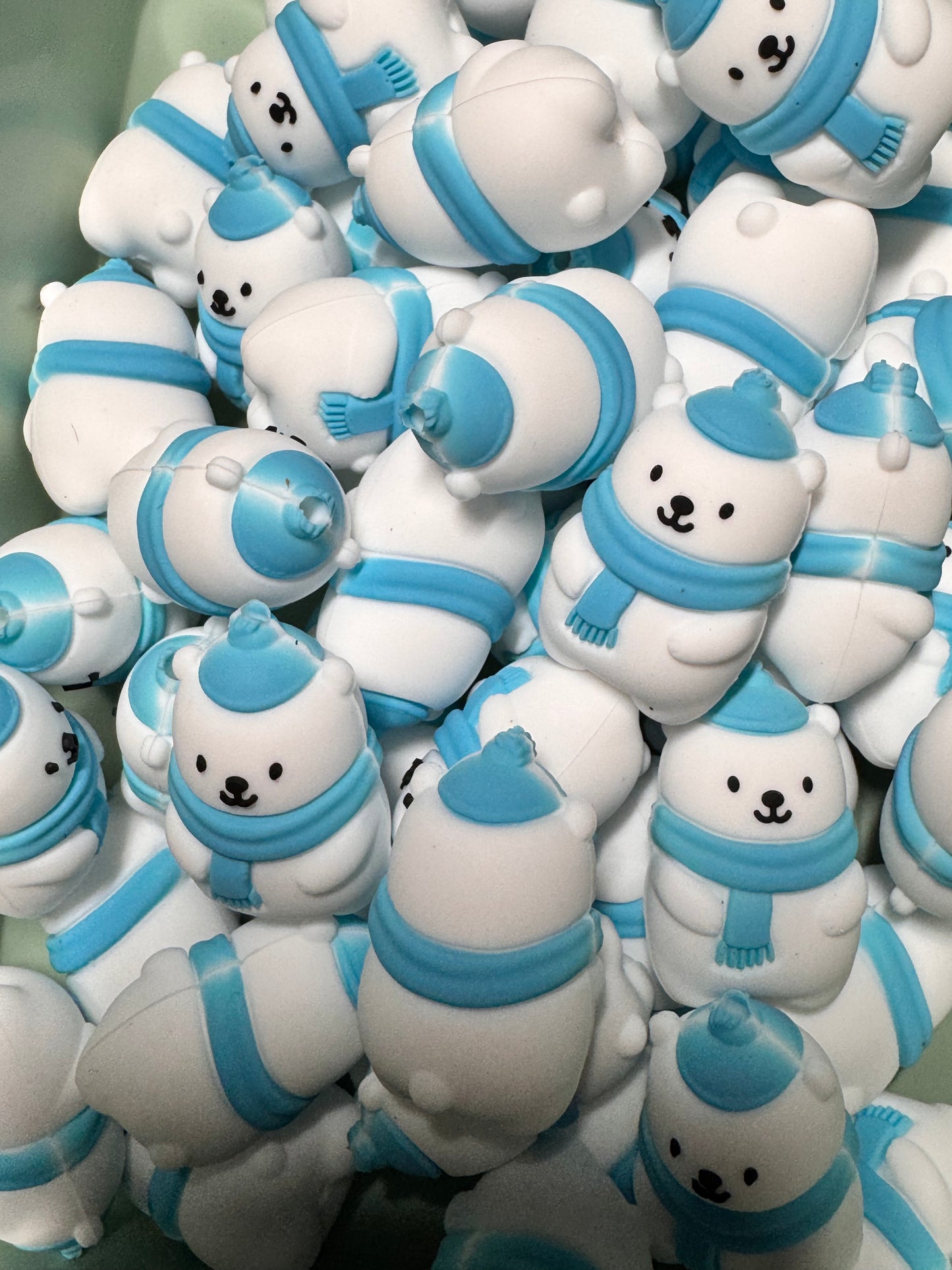3D Polar Bear Silicone Focal