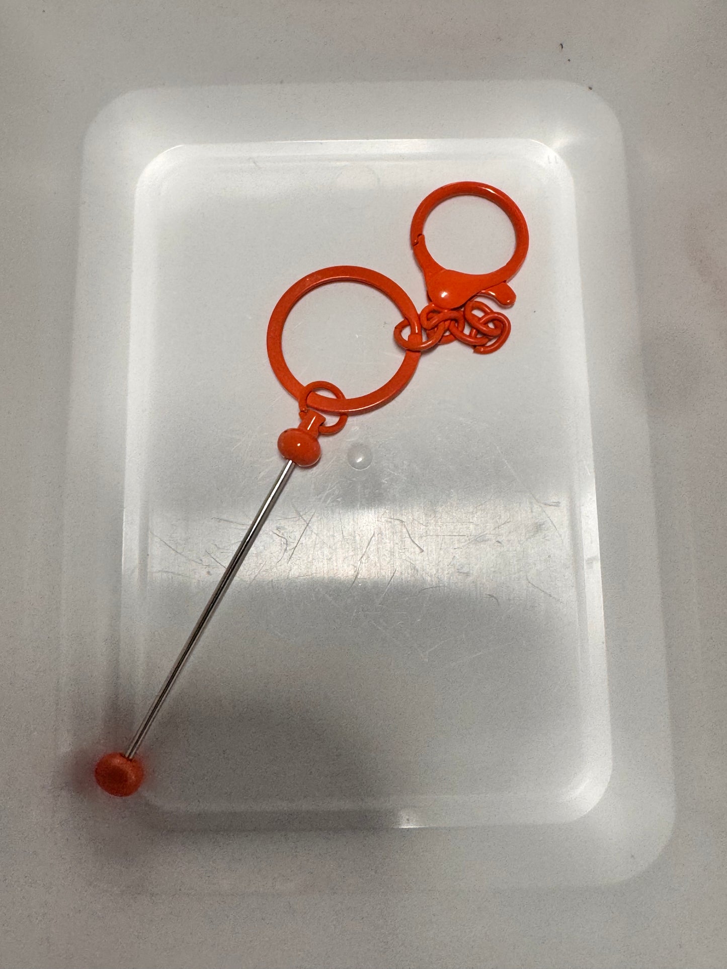 Orange Beadable Keychain Bar
