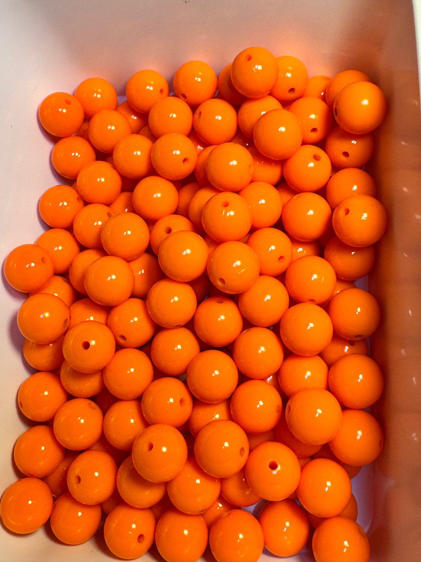 Light Orange 15mm Liquid Bead