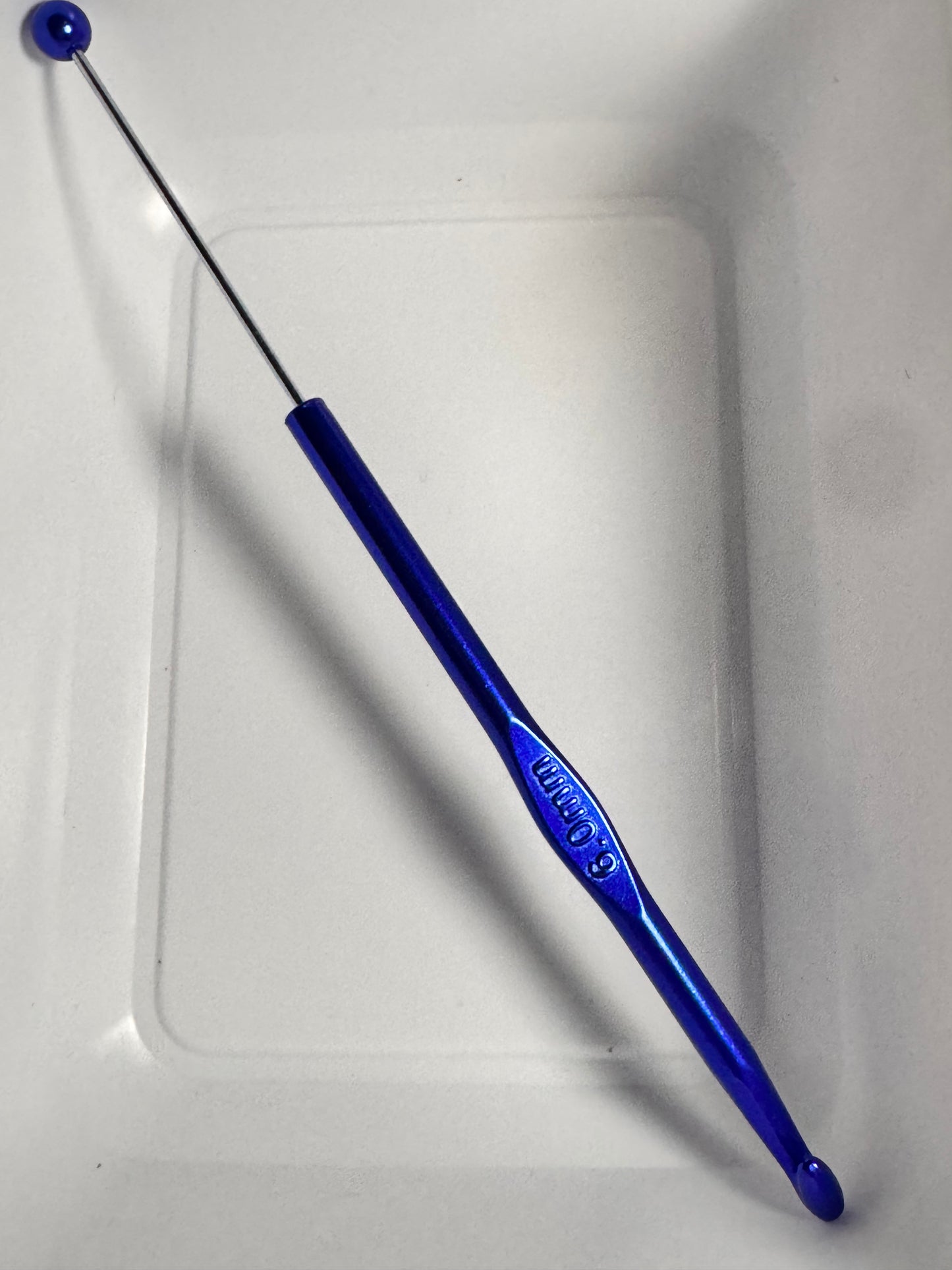 6.0mm Blue Beadable Crochet Hook