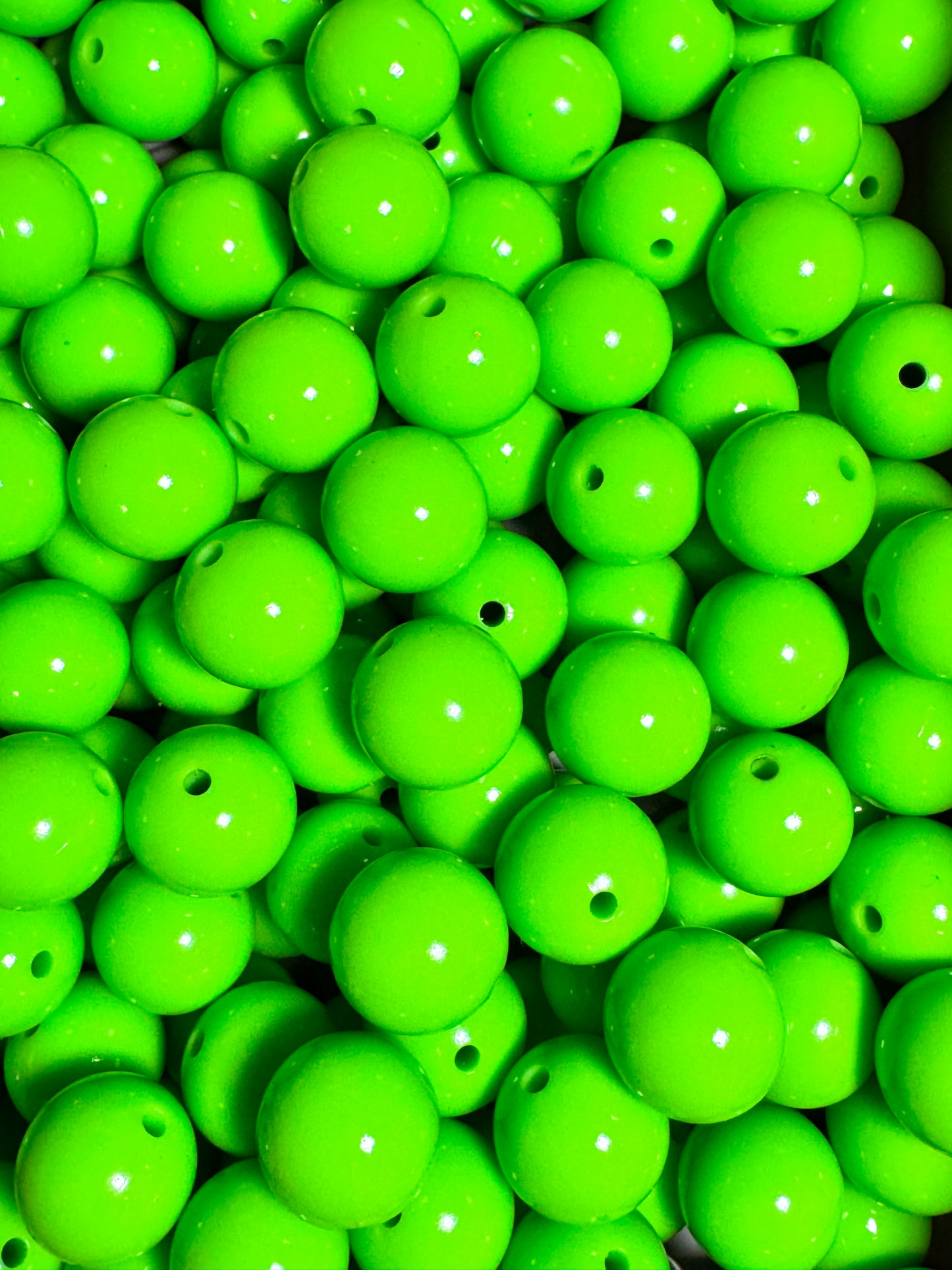 Bright Green 15mm Liquid Bead