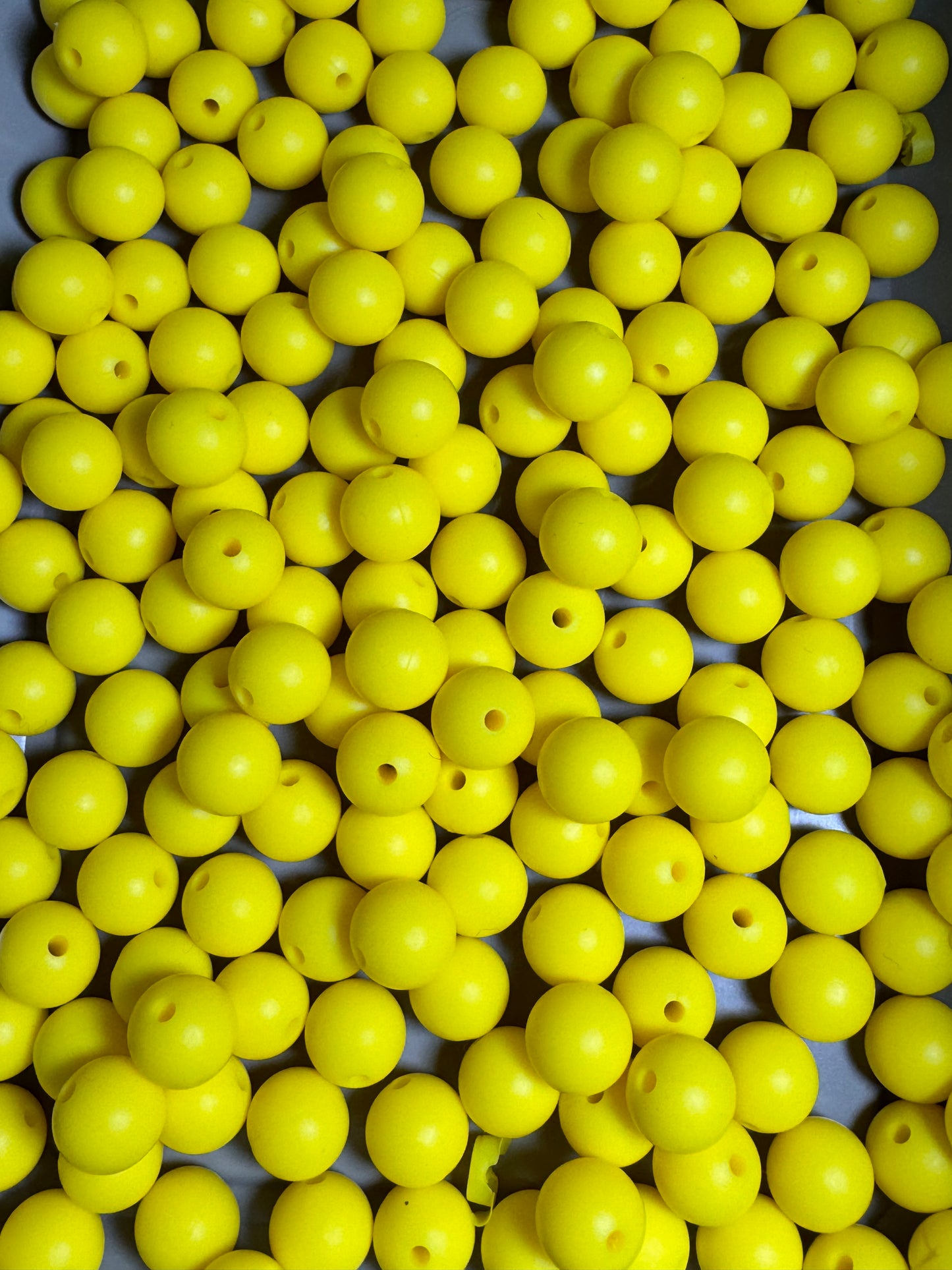 Sunshine Yellow 9mm Silicone Beads