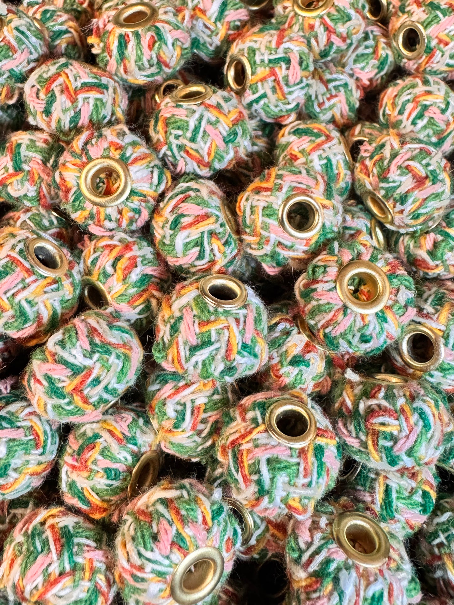 Earth Tones Multicolor Fabric 20mm Spacers