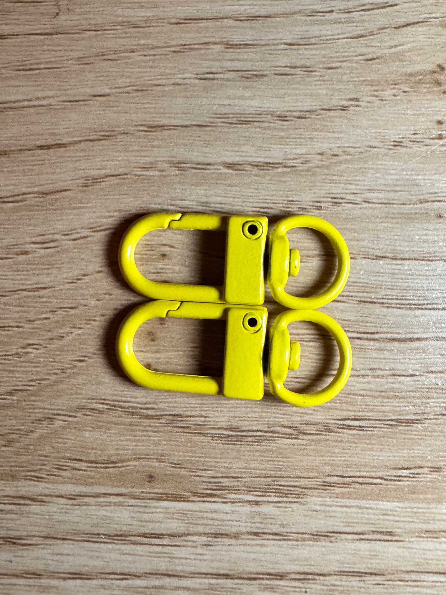 Yellow Swivel Rounded Snap Clasps (pair of 2)
