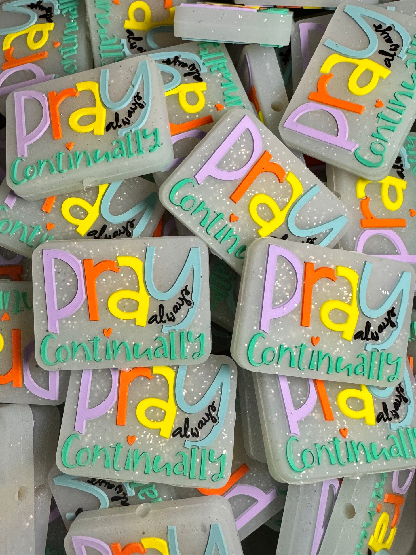 Pray Continually Silicone Focal