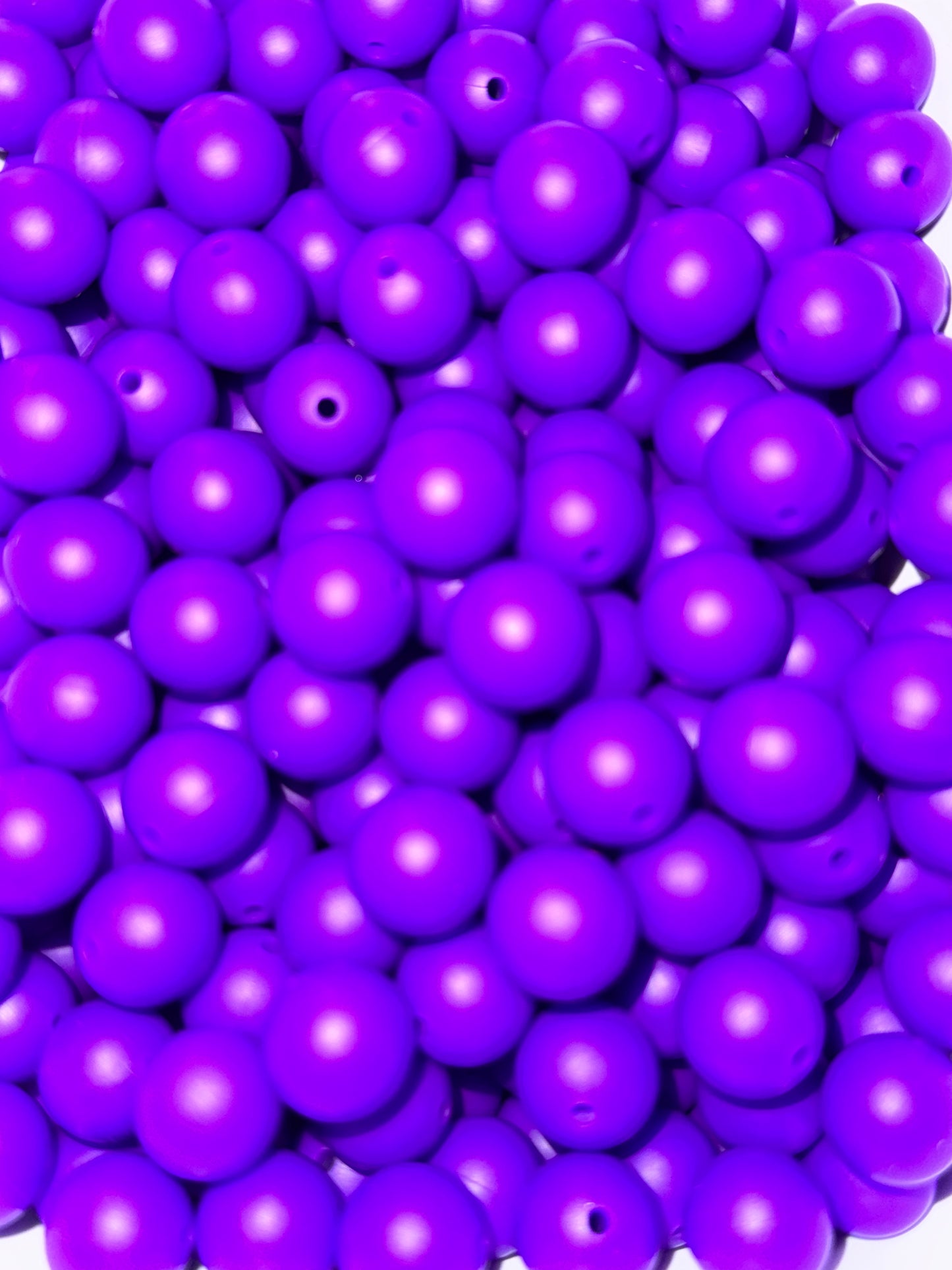 Dark Purple 15mm Solid Color Silicone Bead