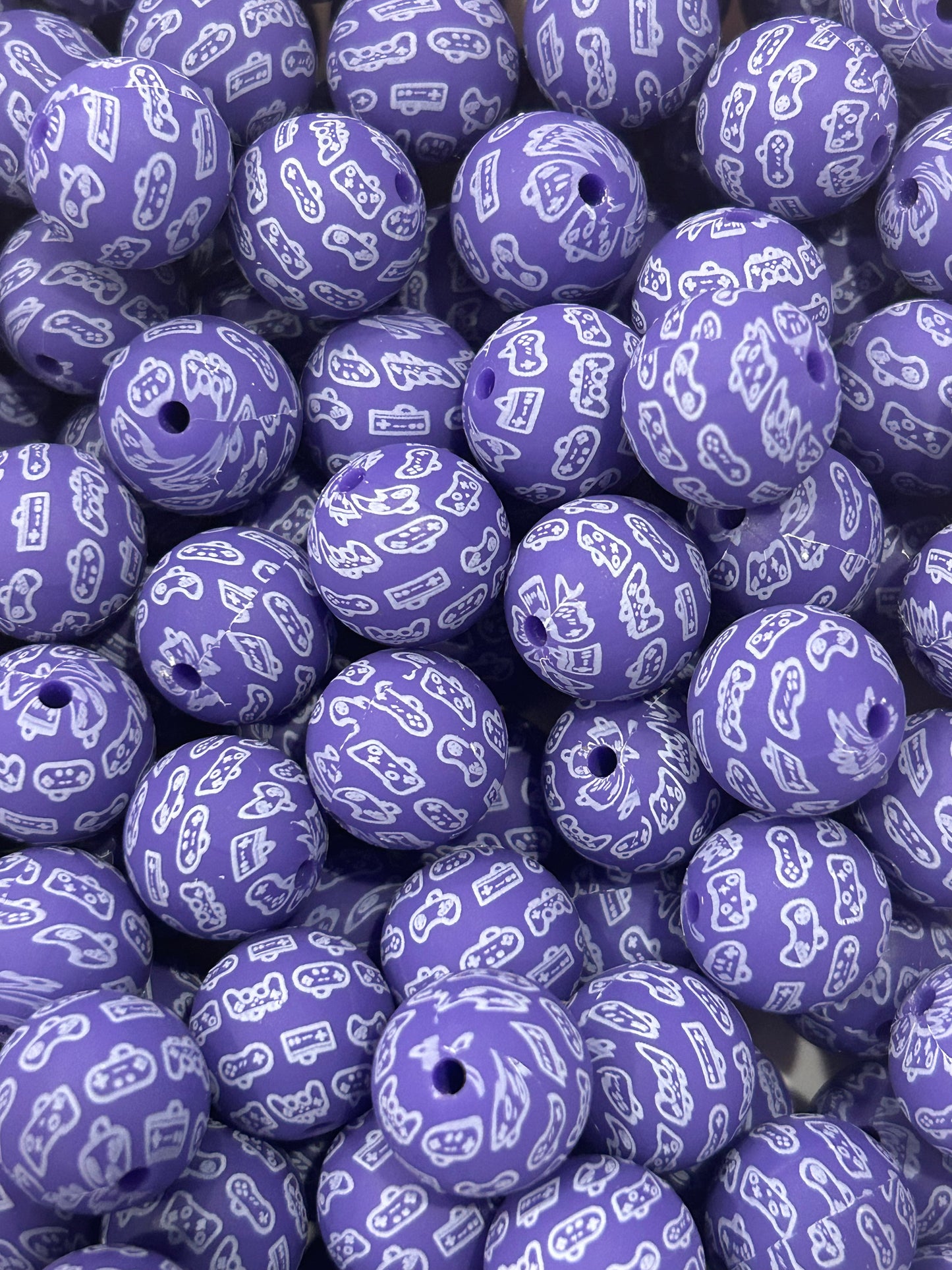 Video Game 15mm Custom Printed Silicone Bead