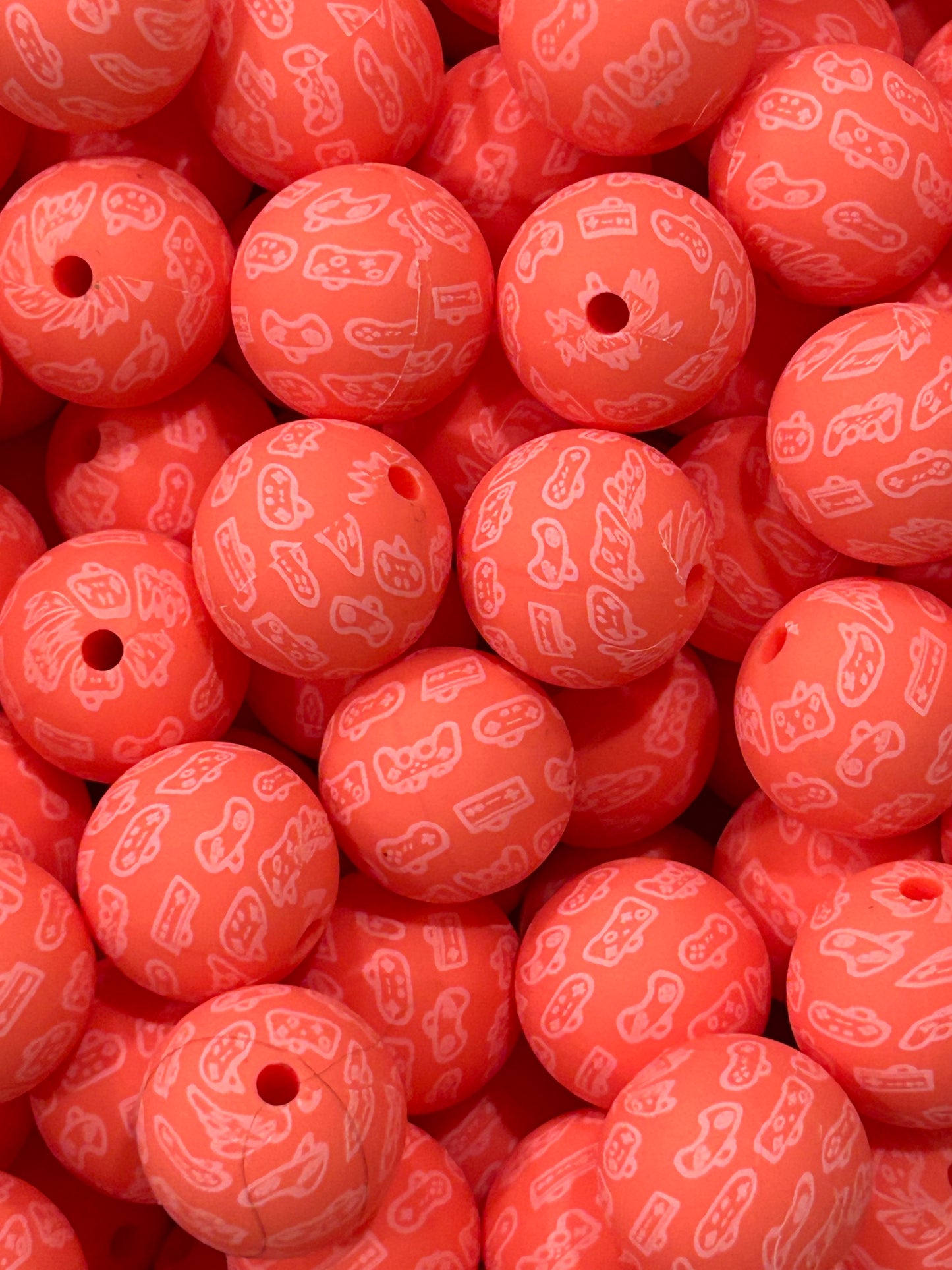 Video Game 15mm Custom Printed Silicone Bead