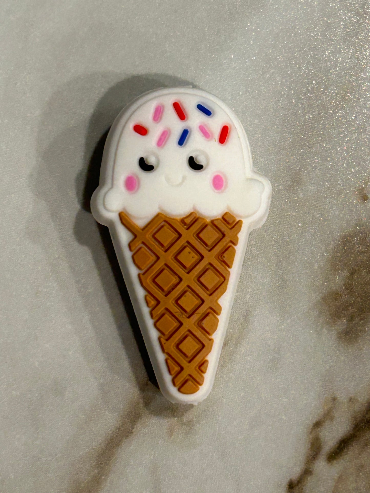 Ice Cream Cone Custom Silicone Focal