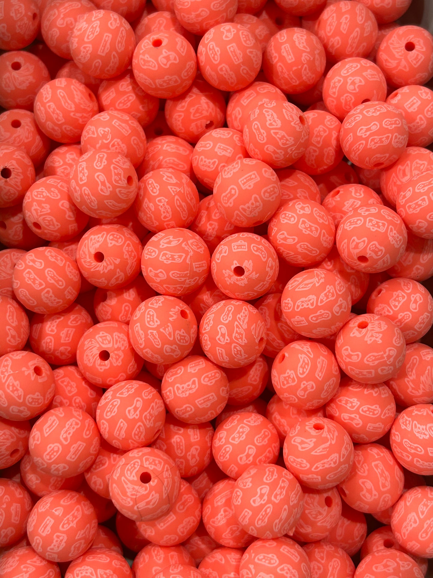 Video Game 15mm Custom Printed Silicone Bead