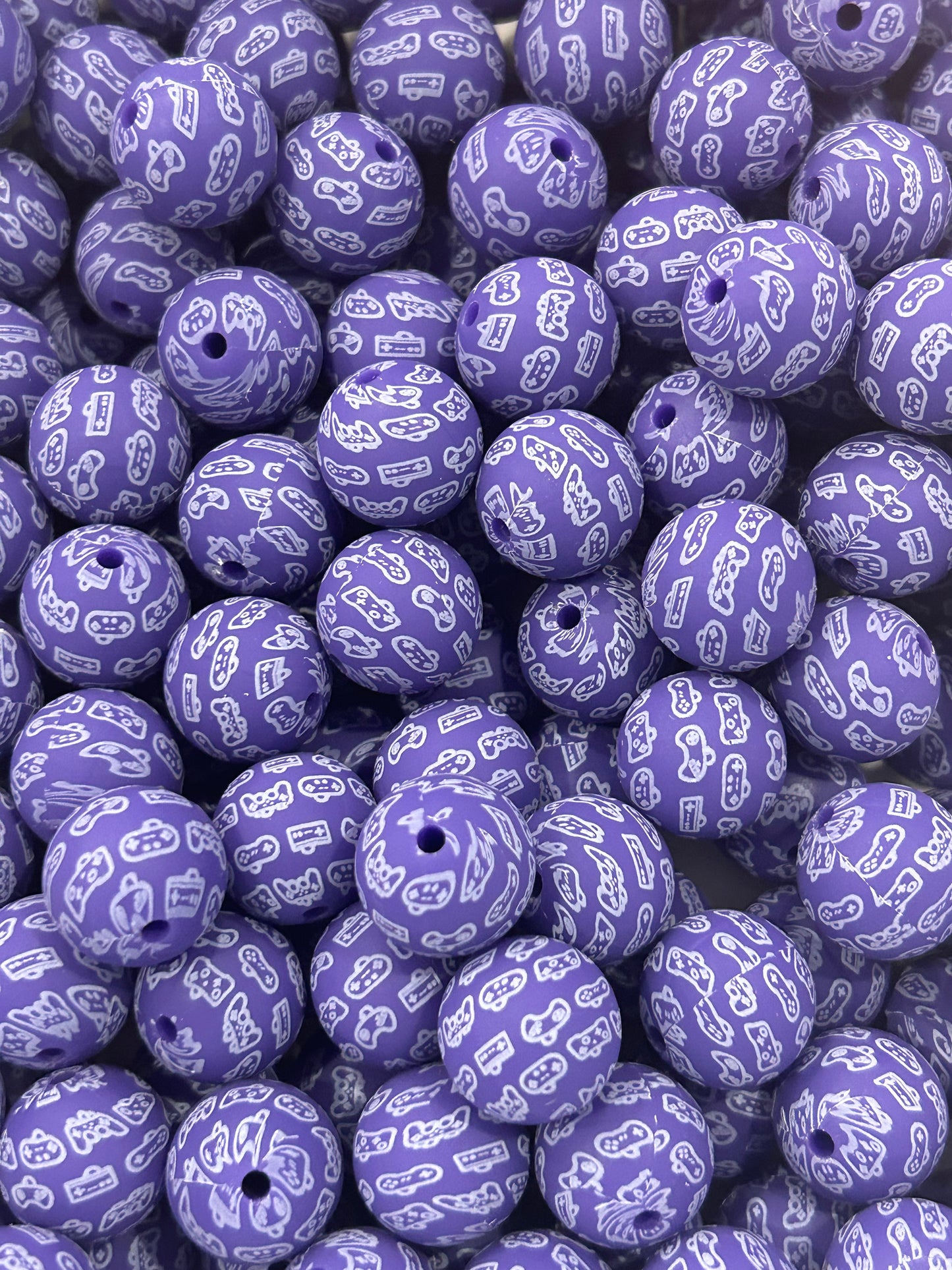Video Game 15mm Custom Printed Silicone Bead