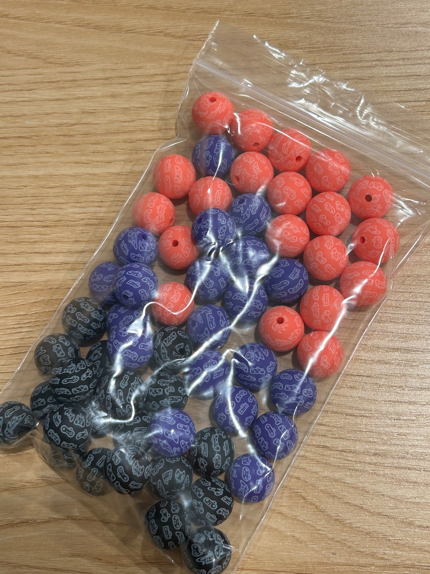 Video Game 15mm Custom Printed Silicone Bead
