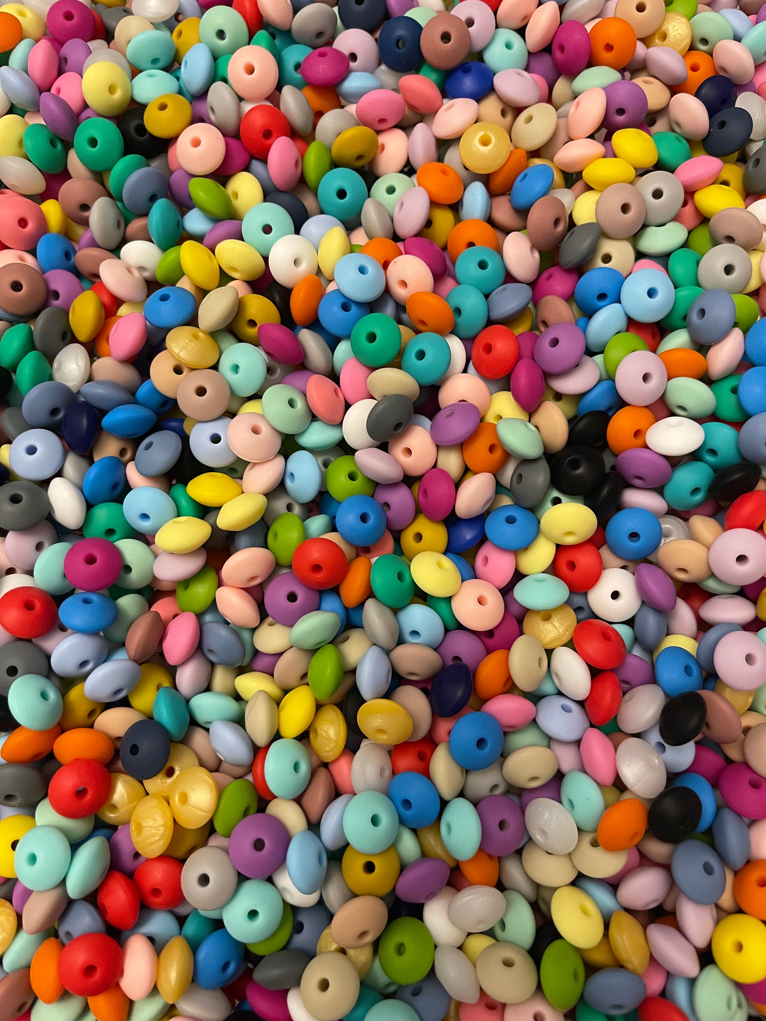 15mm Lentil Beads (Mix of 100) – ShopMissingLink