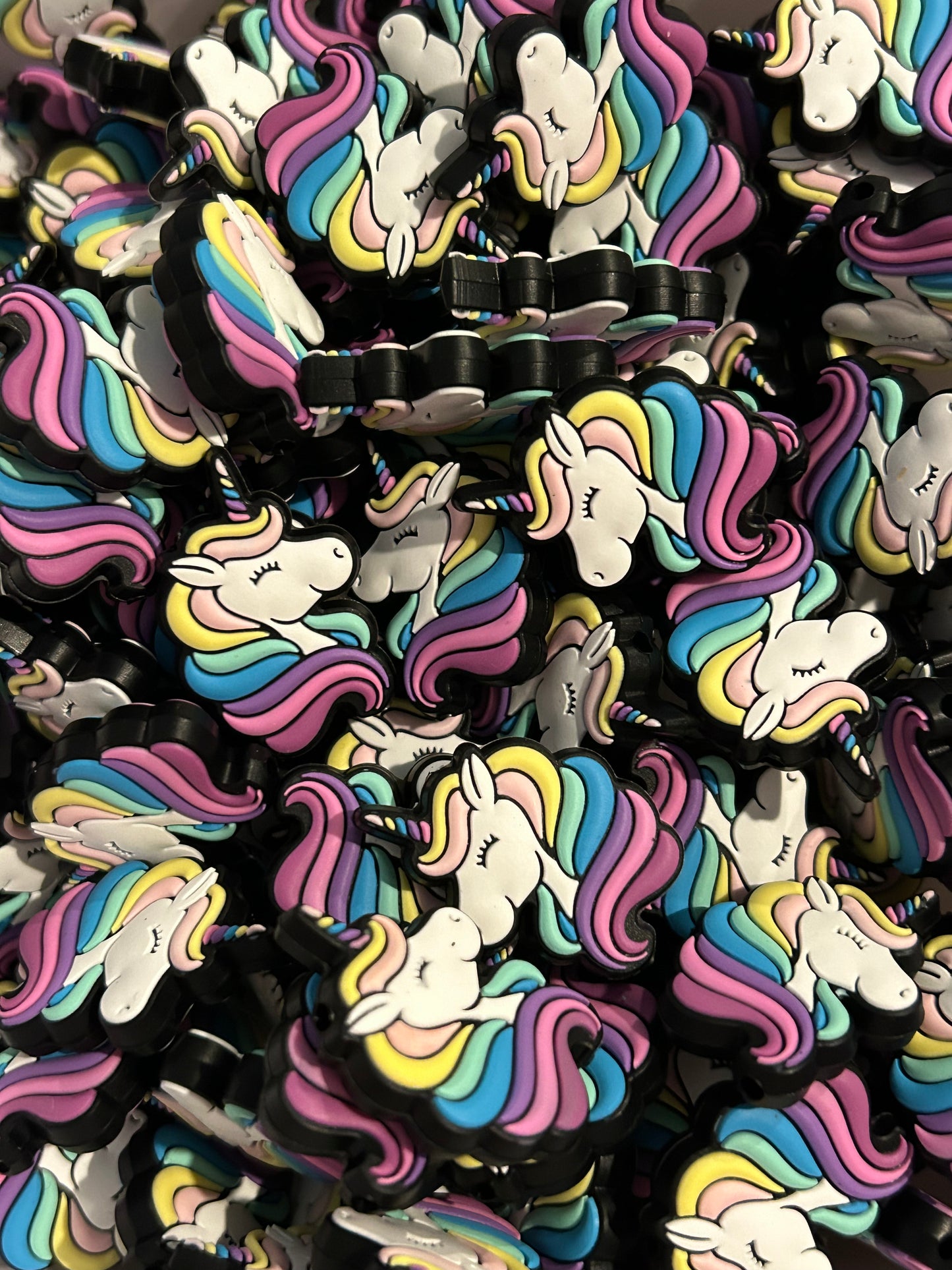 Pastel Unicorn Custom Silicone Focal