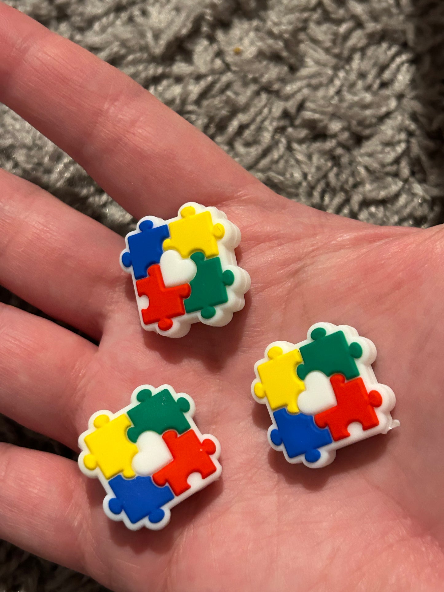 Autism Puzzle Piece Silicone Focal