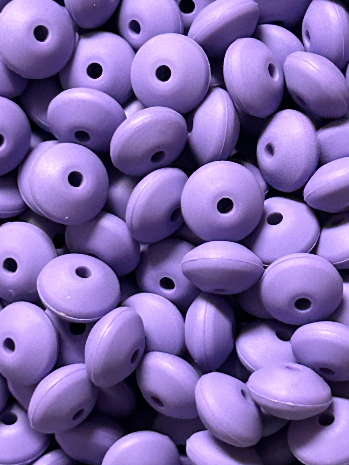 Royal Purple Custom 12mm Solid Color Lentil Bead