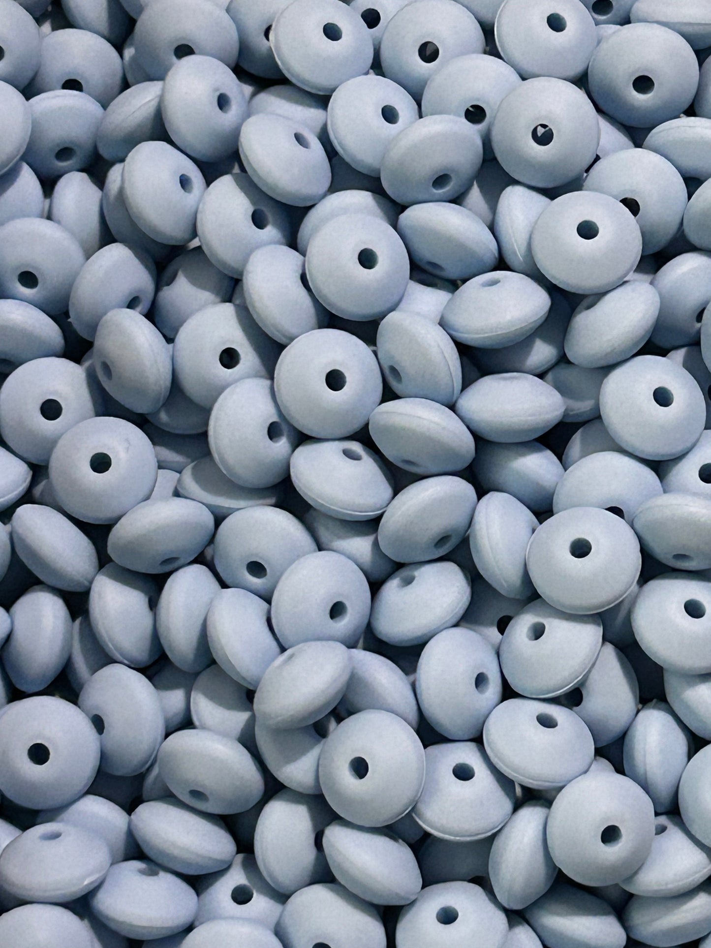 Sky Custom 12mm Solid Color Lentil Bead