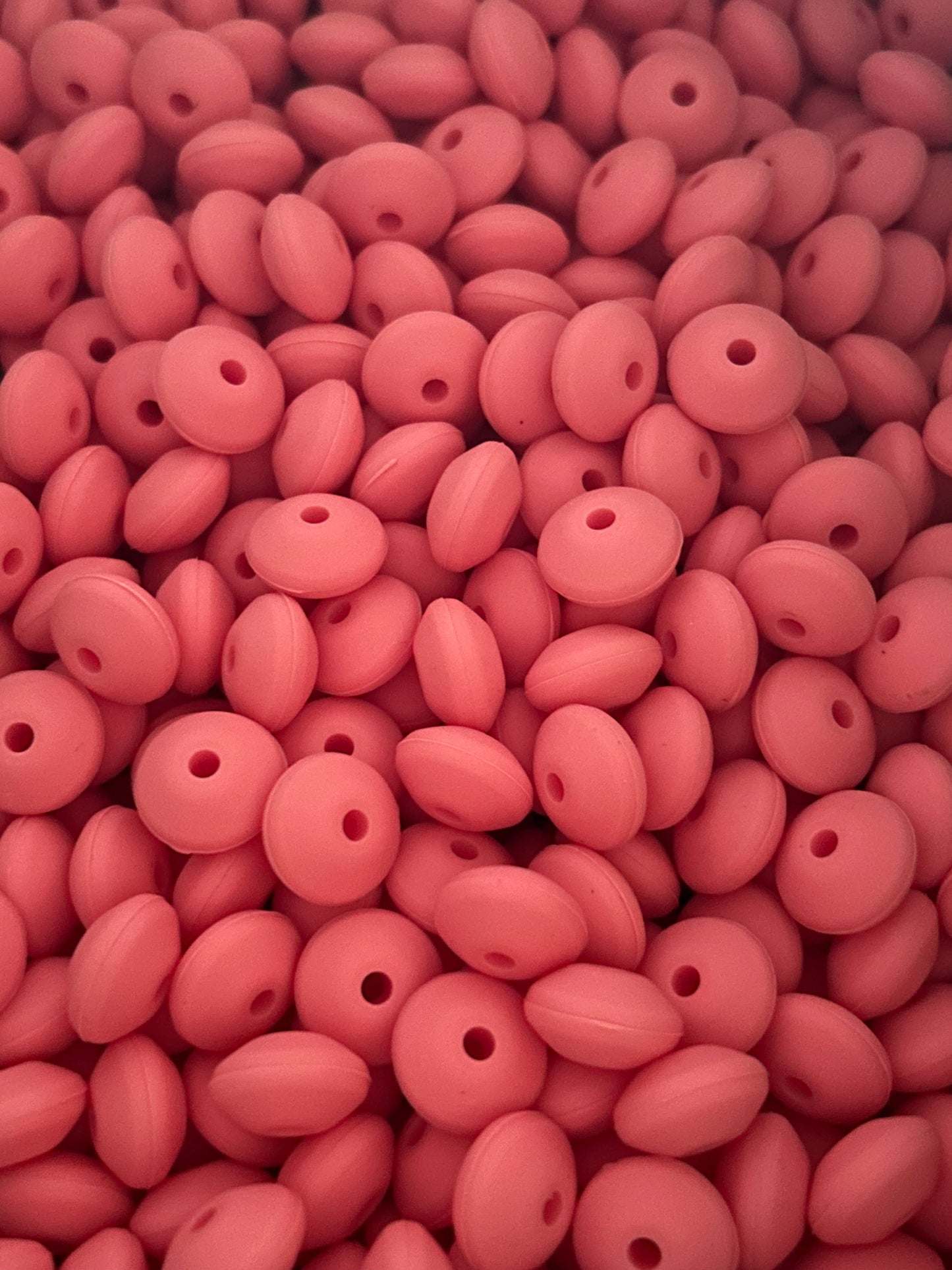 Starburst 12mm Solid Color Lentil Bead