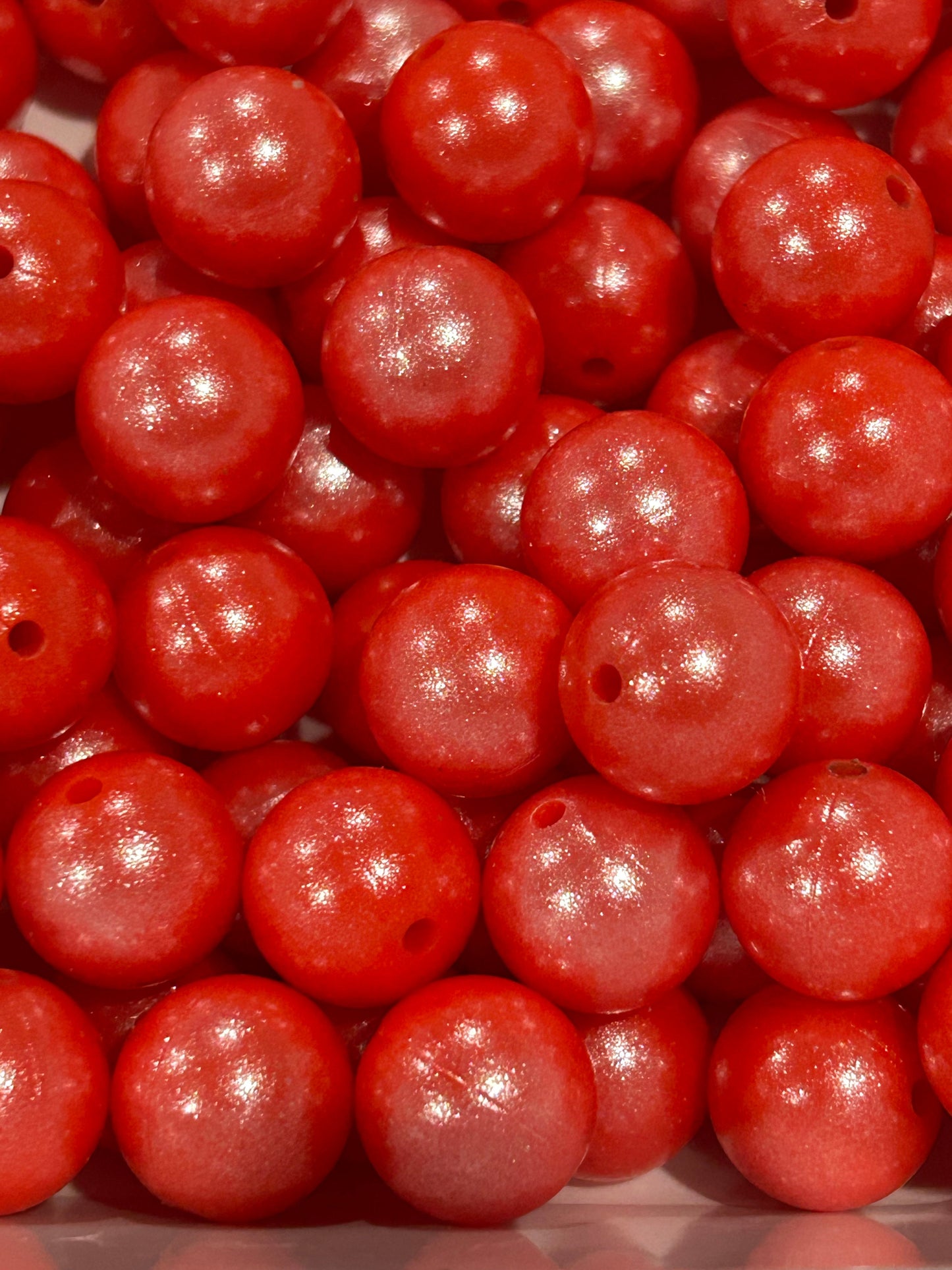 Red 15mm Shimmery Bead
