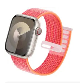 Pink and Orange Nylon Apple Watch Band