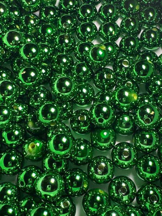 16mm Green Chrome Acrylic Bead