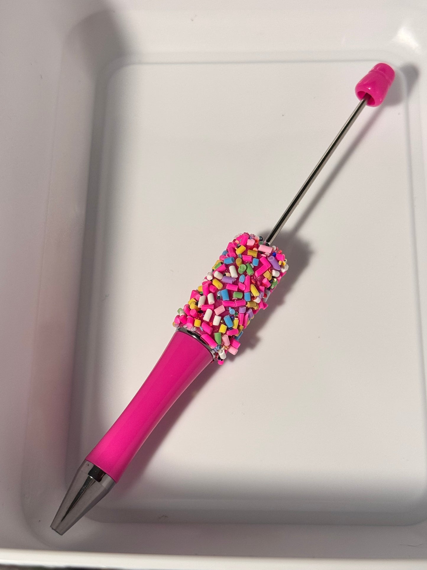 Sprinkle Wrapped Plastic Beadable Pens